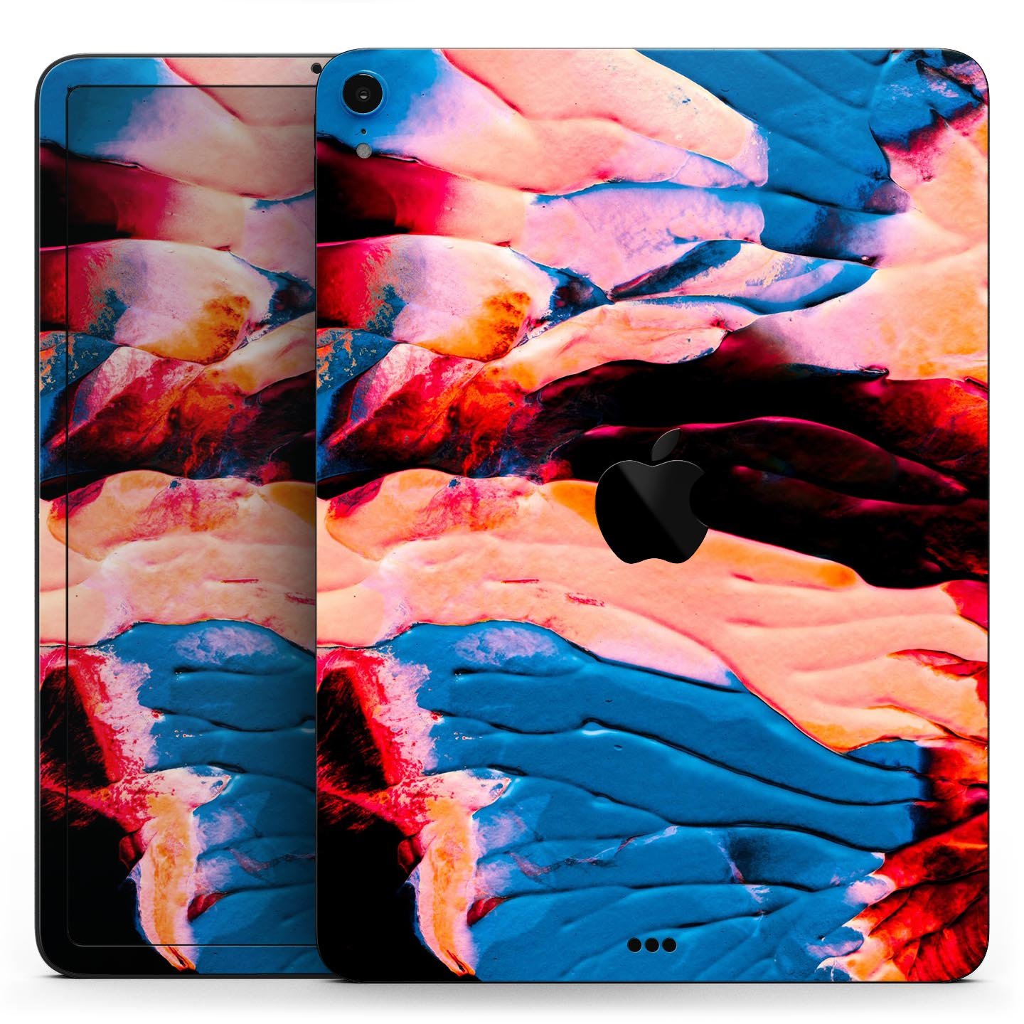 Liquid Abstract Paint V30 skin decal for Apple iPad, showcasing vibrant design and premium 3M material.