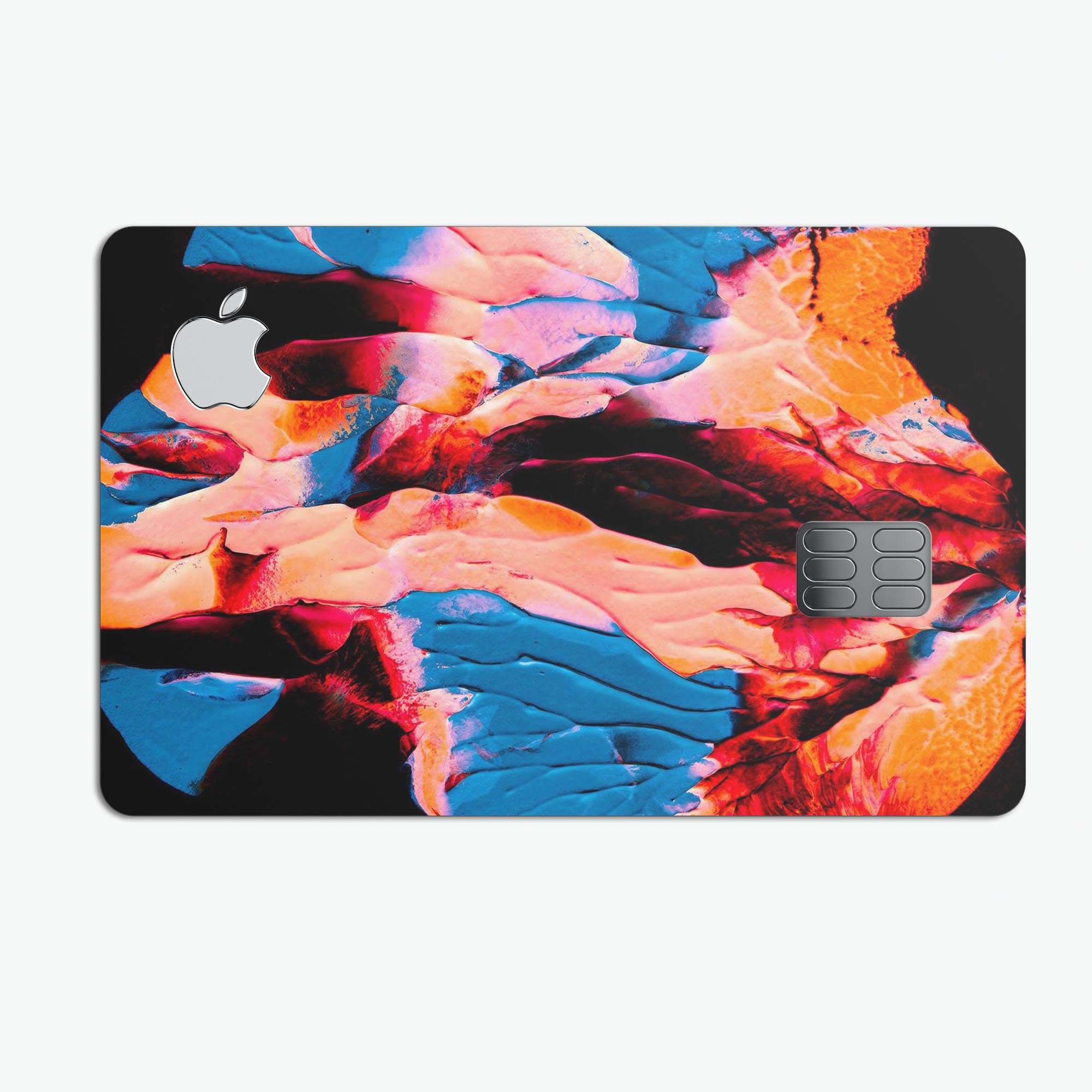 Liquid Abstract Paint V30 skin kit for Apple Card, showcasing premium vinyl design with ultra-gloss finish.