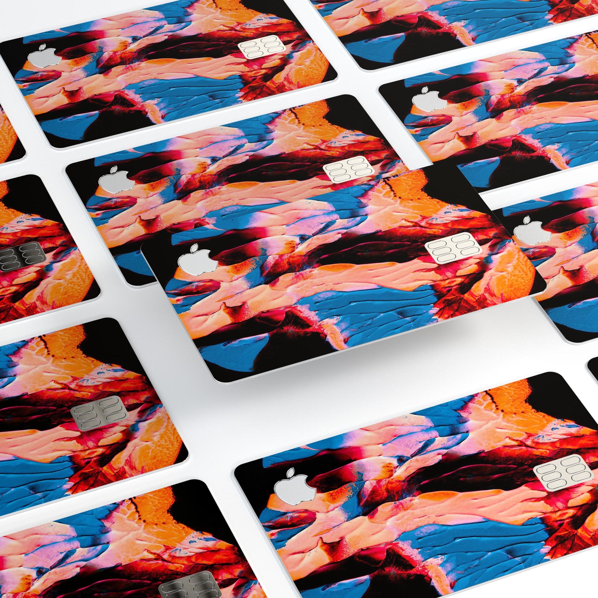 Liquid Abstract Paint V30 skin kit for Apple Card, showcasing premium vinyl design with ultra-gloss finish.