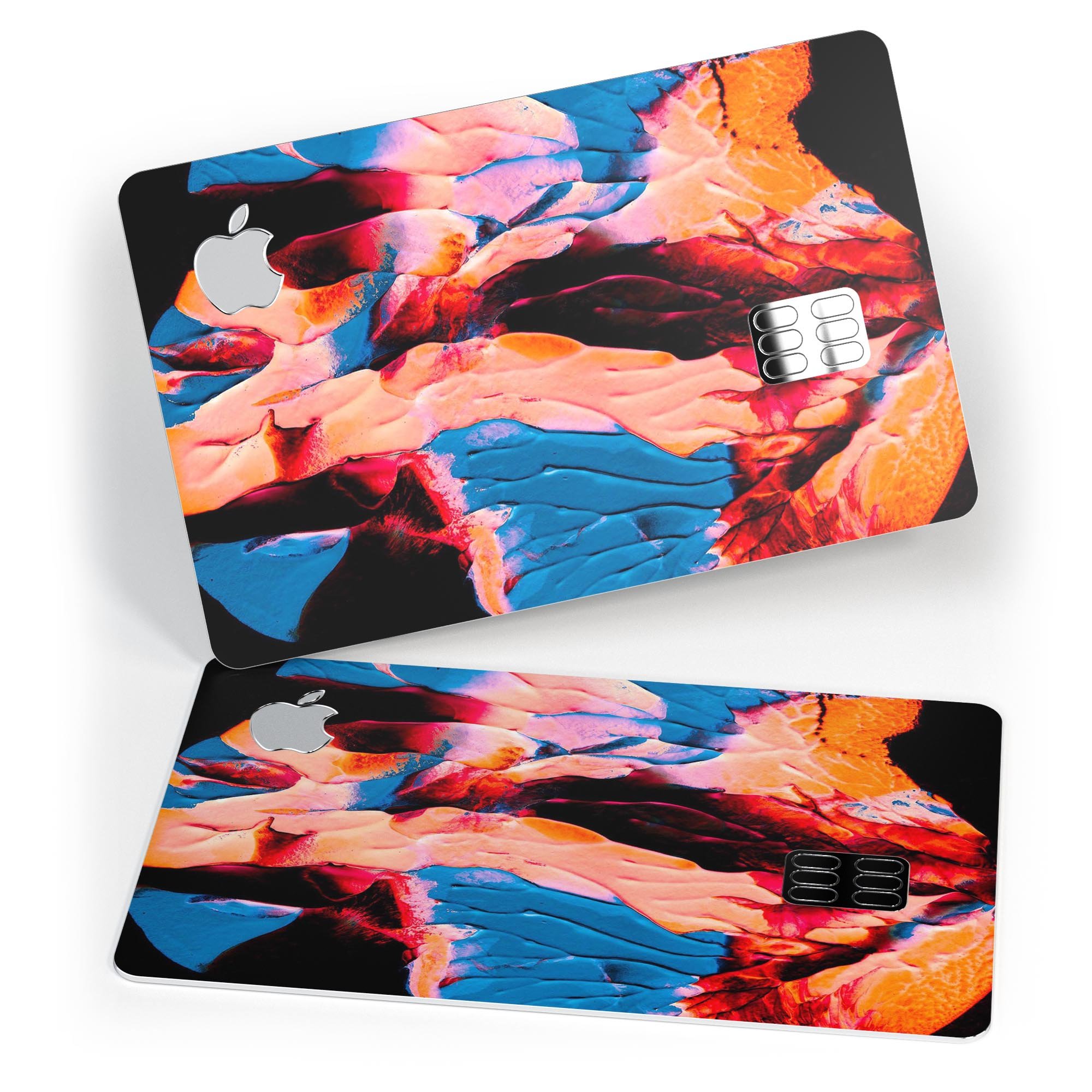 Liquid Abstract Paint V30 skin kit for Apple Card, showcasing premium vinyl design with ultra-gloss finish.