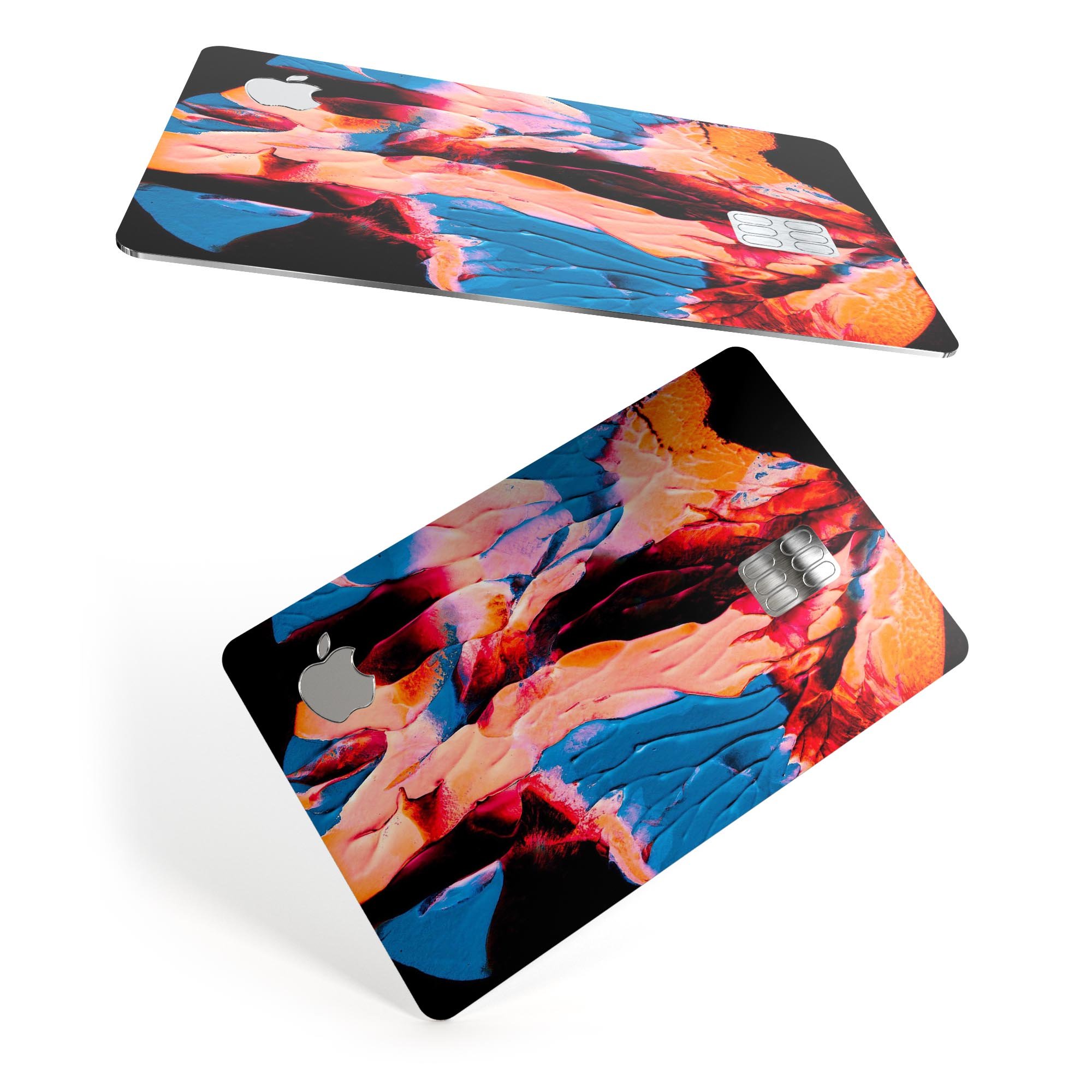 Liquid Abstract Paint V30 skin kit for Apple Card, showcasing premium vinyl design with ultra-gloss finish.