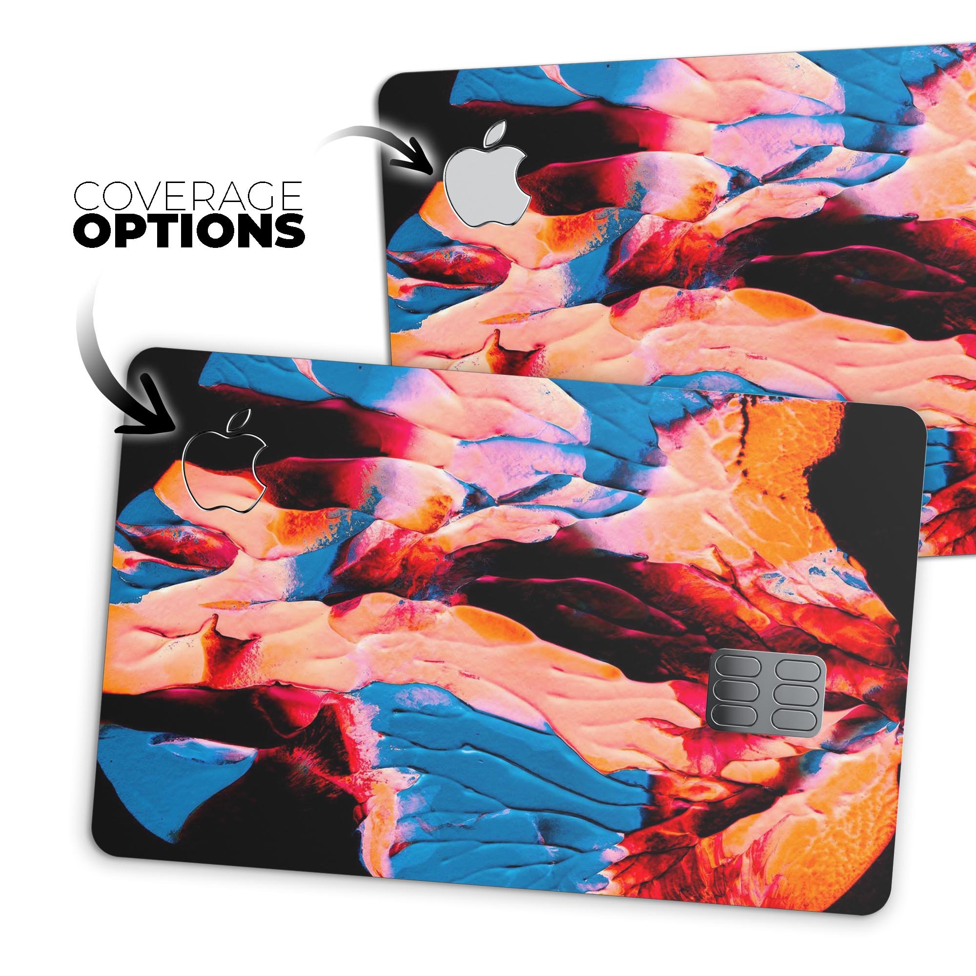 Liquid Abstract Paint V30 skin kit for Apple Card, showcasing premium vinyl design with ultra-gloss finish.