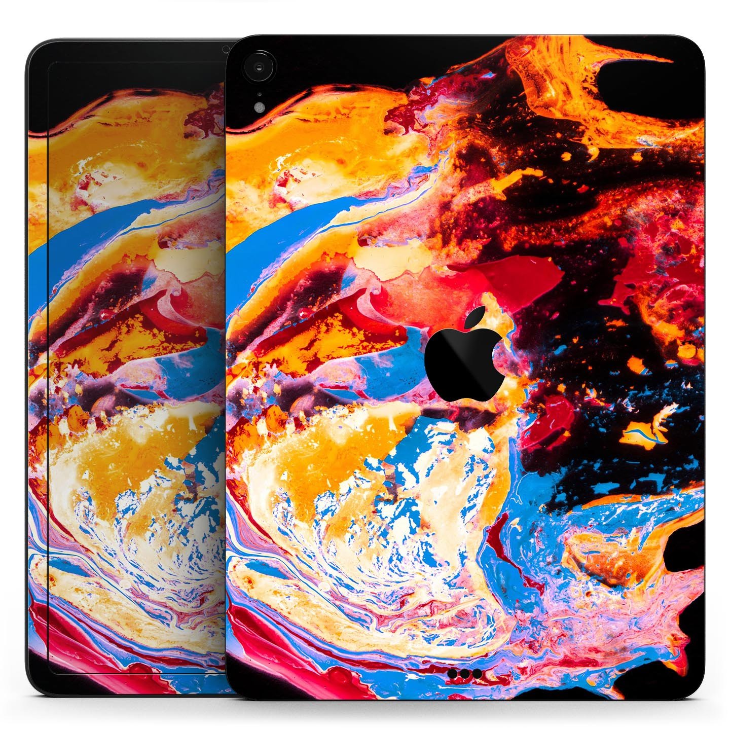 Liquid Abstract Paint V31 skin decal for Apple iPad, showcasing vibrant colors and a sleek design.