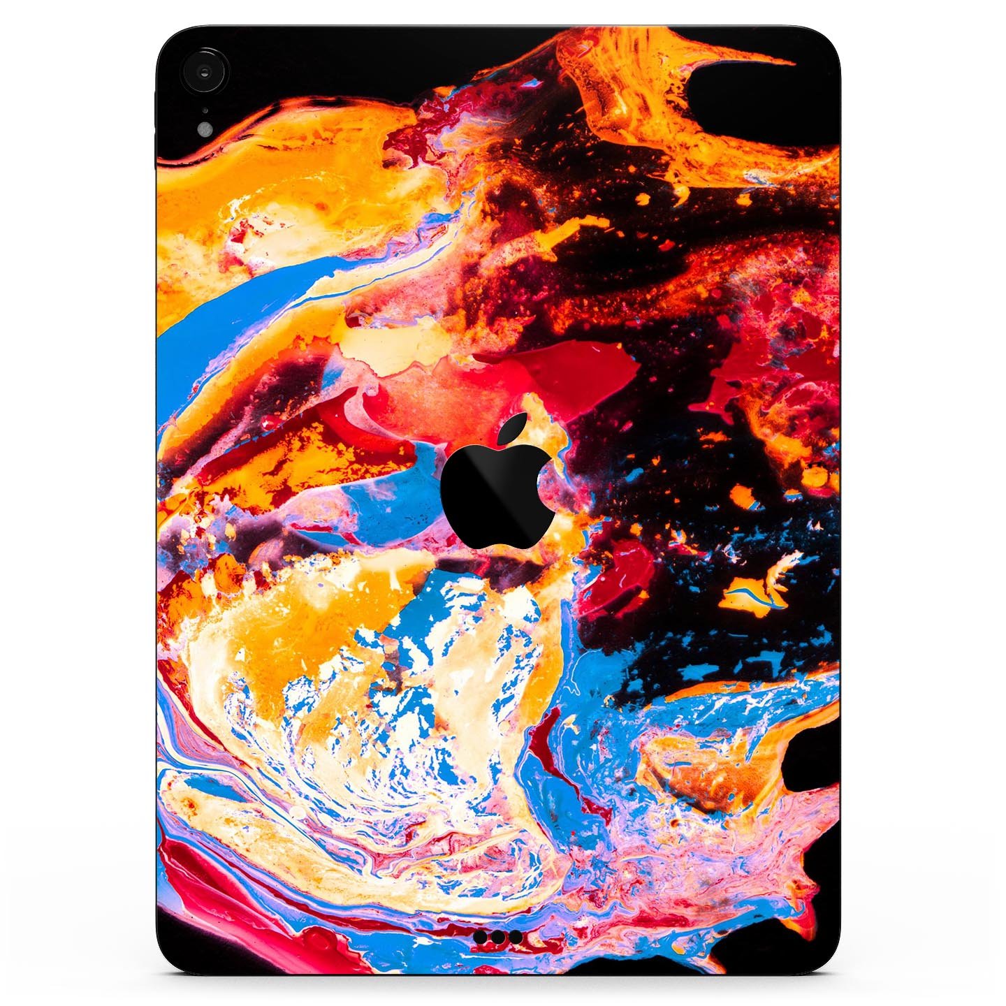 Liquid Abstract Paint V31 skin decal for Apple iPad, showcasing vibrant colors and a sleek design.