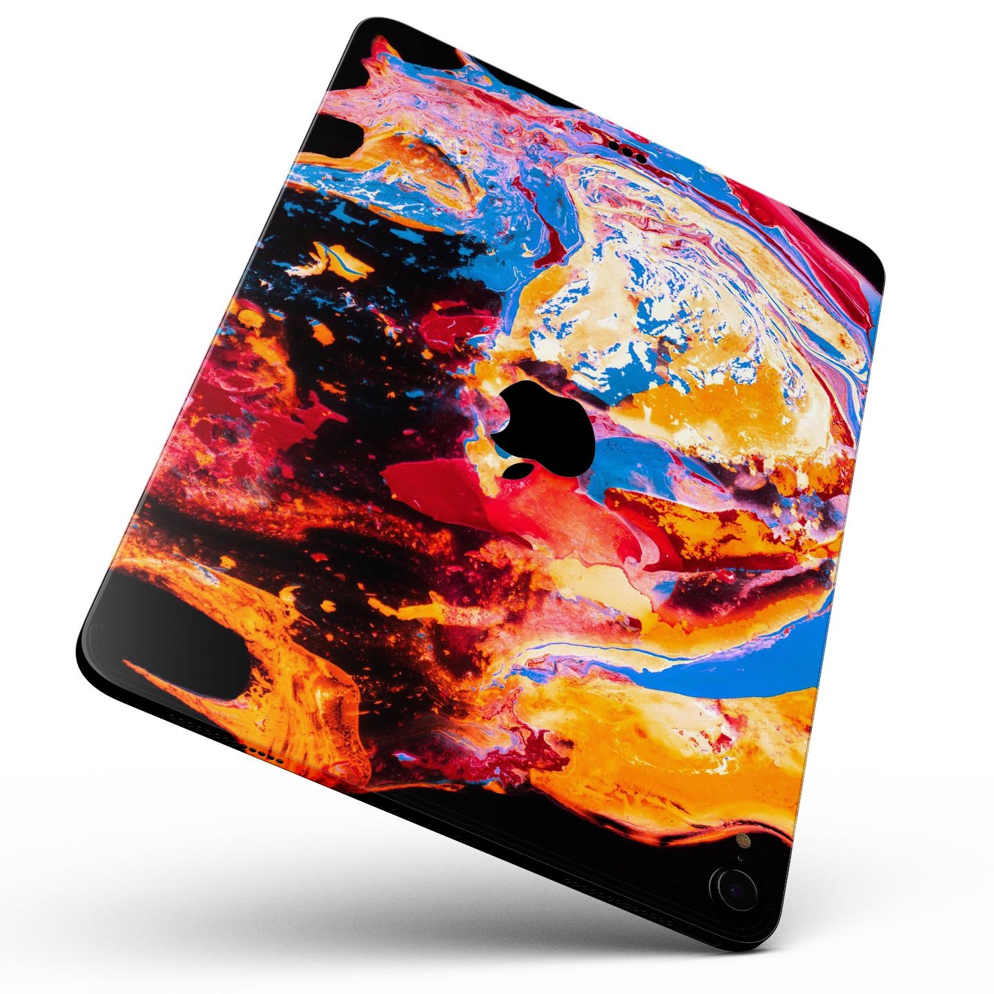 Liquid Abstract Paint V31 skin decal for Apple iPad, showcasing vibrant colors and a sleek design.