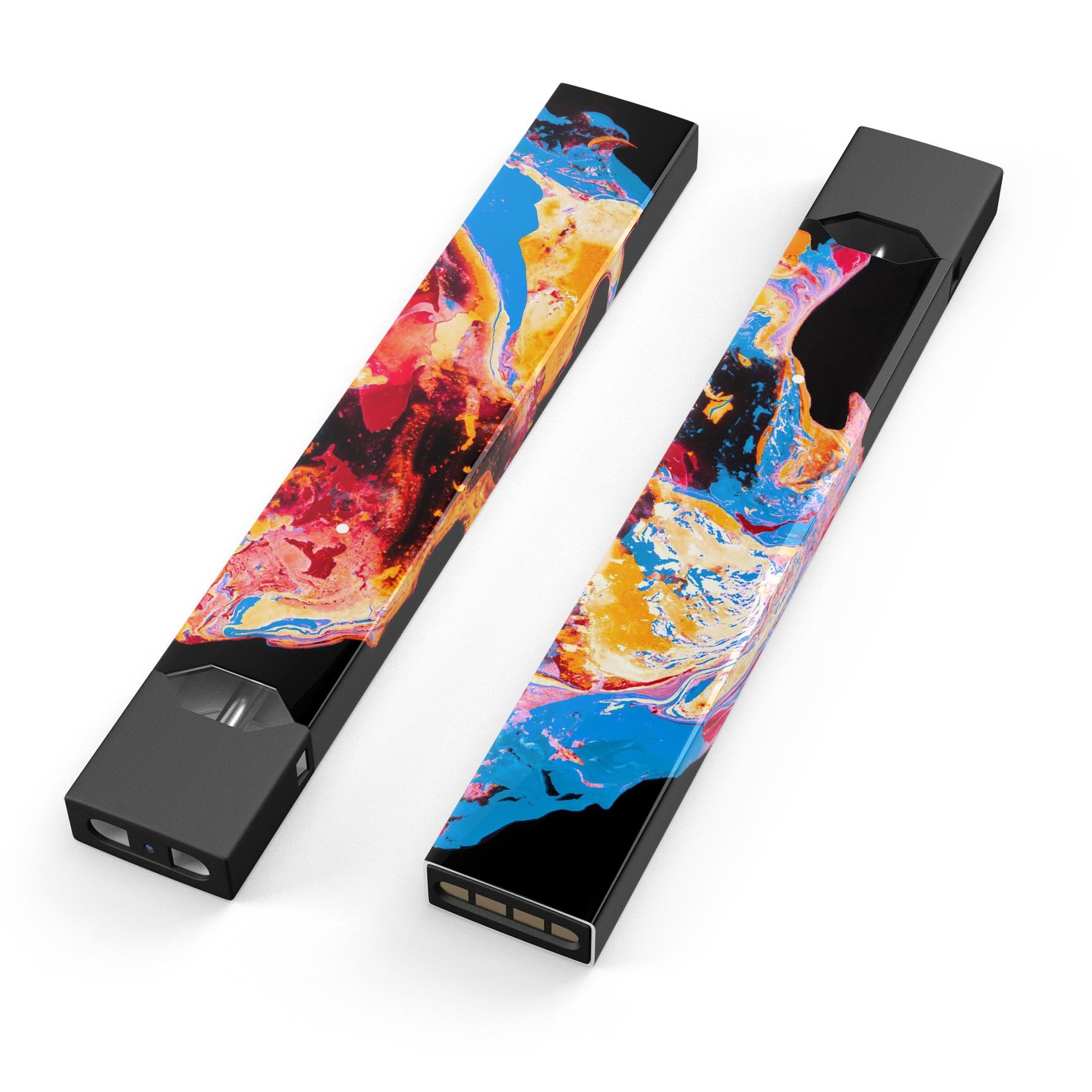 Liquid Abstract Paint V31 skin-wrap sticker designed for JUUL vaping device, showcasing vibrant colors and a sleek design.
