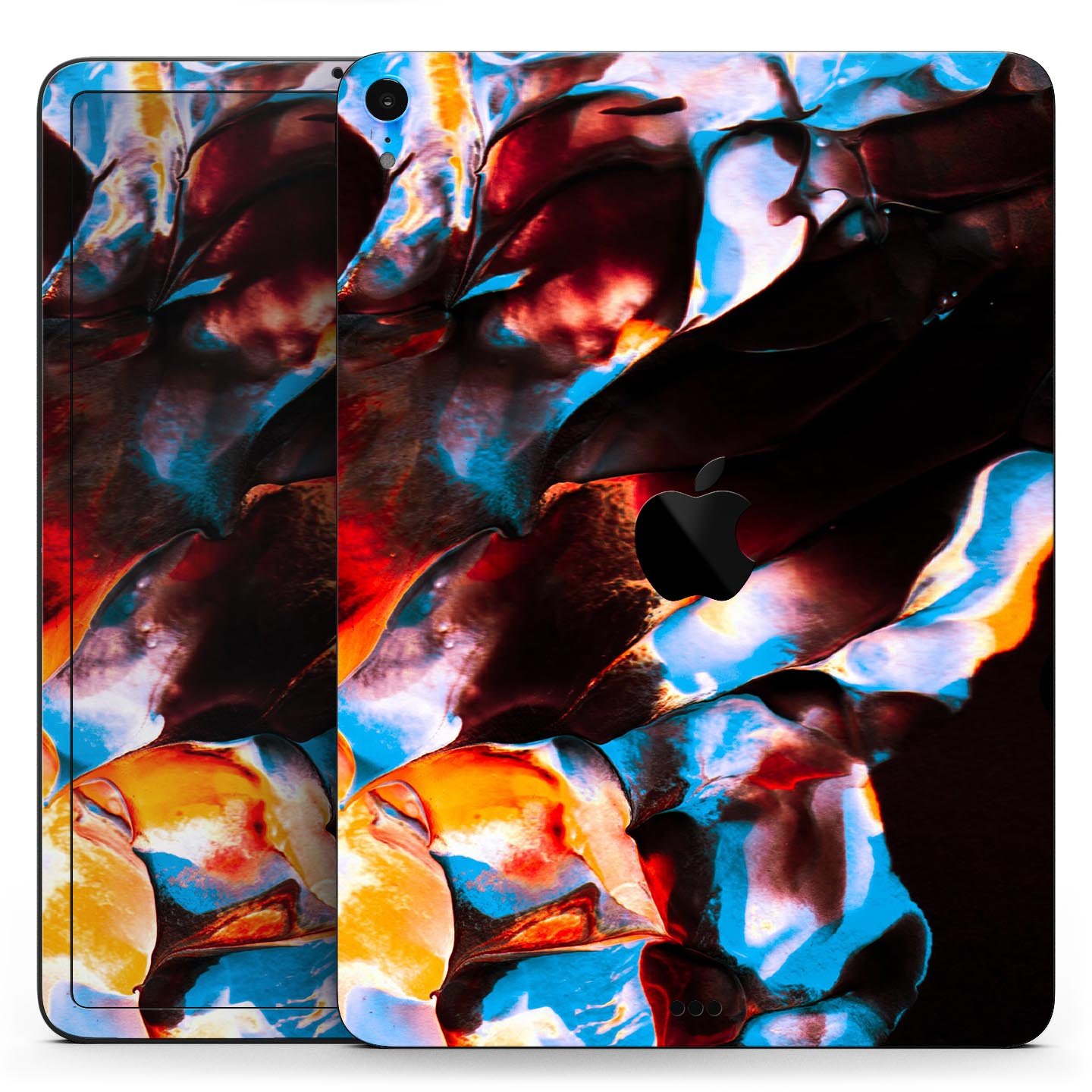 Liquid Abstract Paint V34 skin decal for Apple iPad, showcasing vibrant abstract design and premium 3M material.