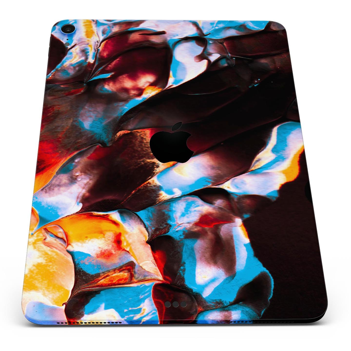 Liquid Abstract Paint V34 skin decal for Apple iPad, showcasing vibrant abstract design and premium 3M material.