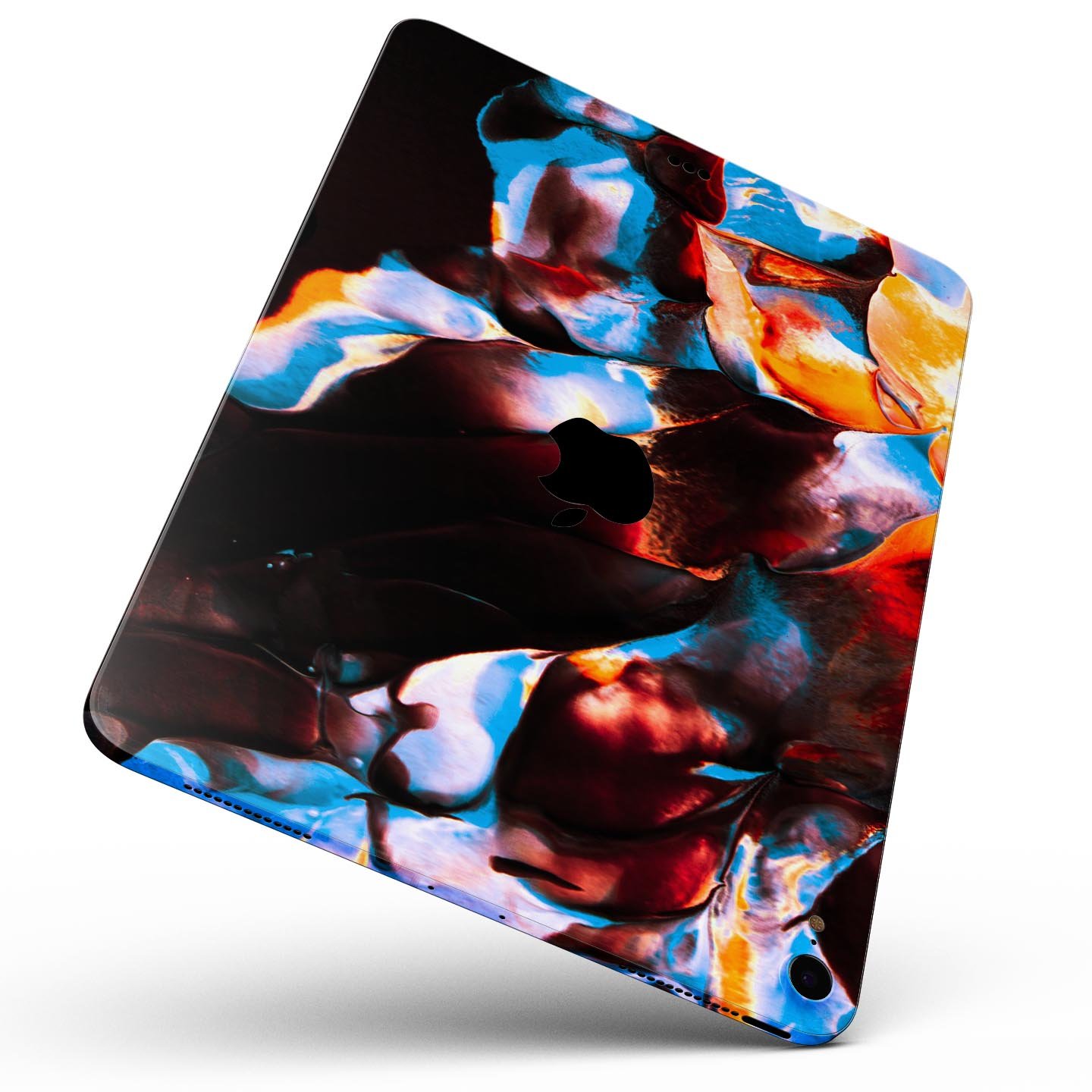 Liquid Abstract Paint V34 skin decal for Apple iPad, showcasing vibrant abstract design and premium 3M material.