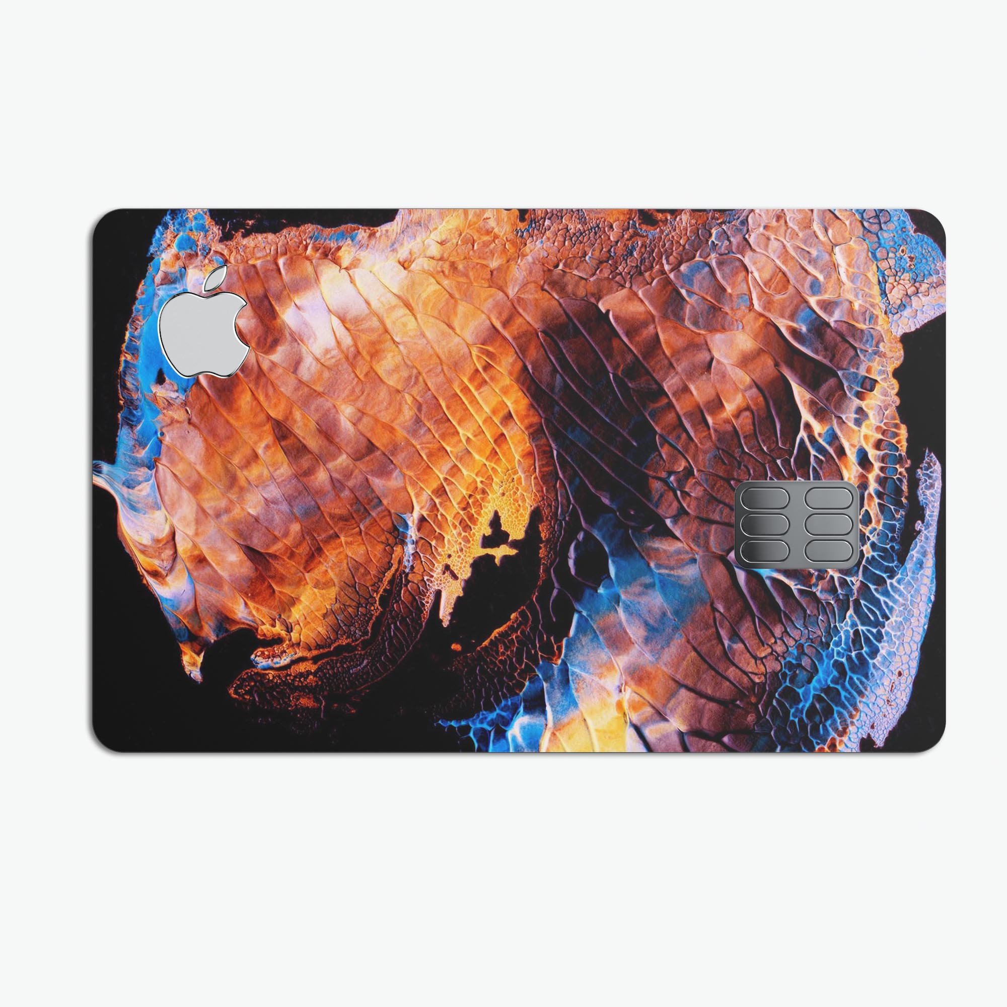 Liquid Abstract Paint V40 skin for Apple Card, showcasing premium vinyl design with bubble-free installation.