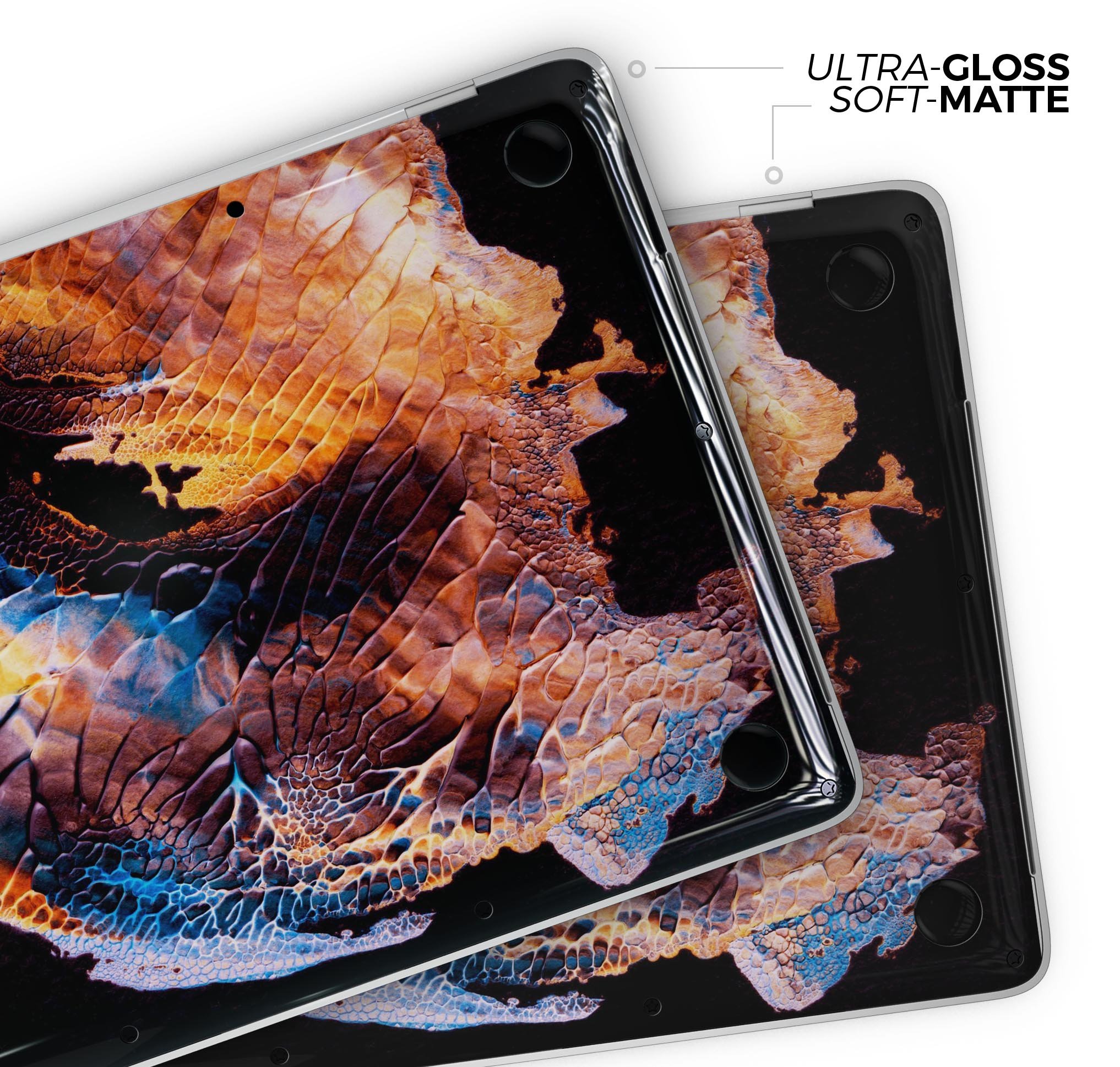 Liquid Abstract Paint V40 skin decal wrap kit for MacBook, showcasing vibrant colors and a sleek design.