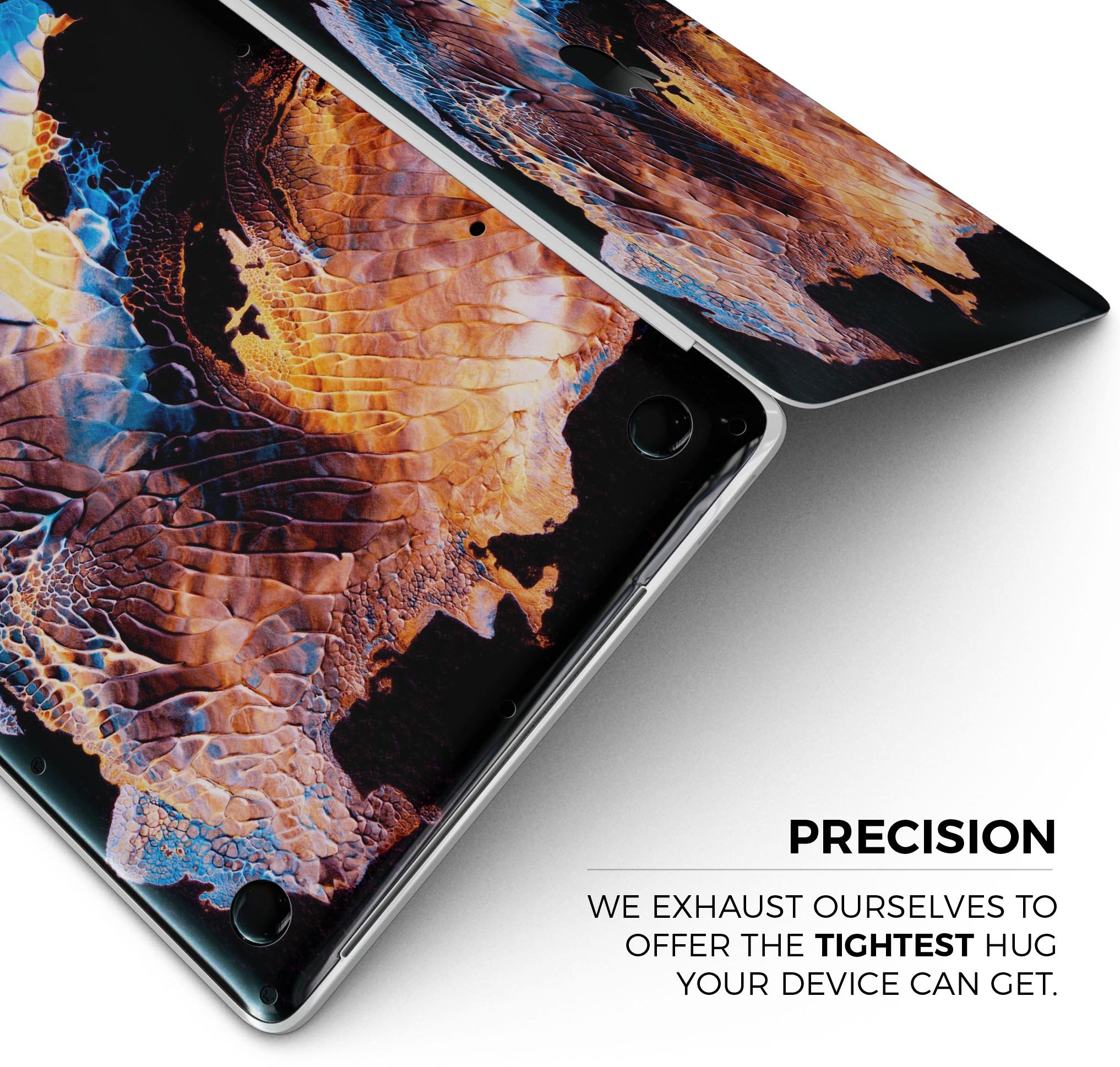 Liquid Abstract Paint V40 skin decal wrap kit for MacBook, showcasing vibrant colors and a sleek design.