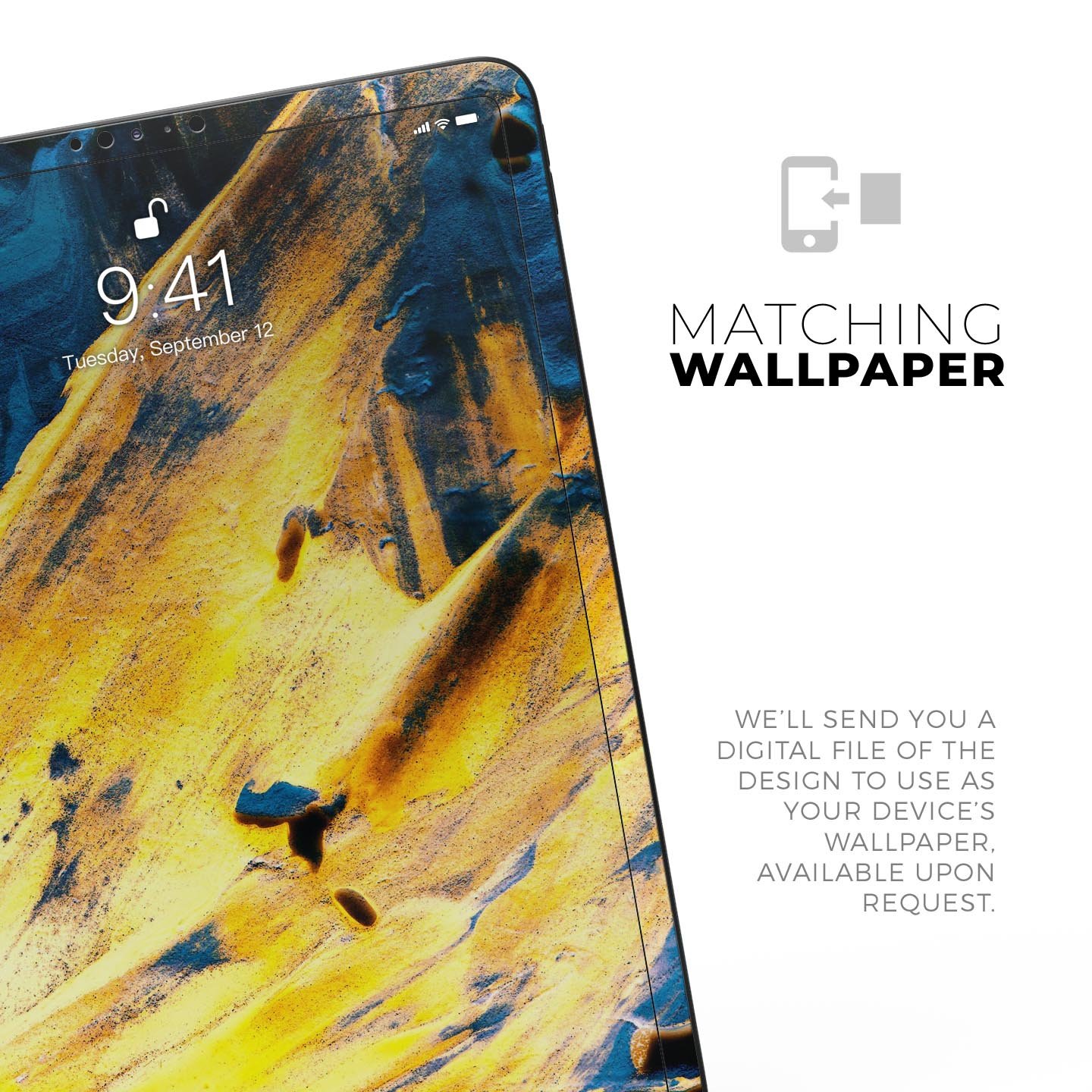 Liquid Abstract Paint V43 skin decal for Apple iPad, showcasing vibrant abstract design and premium 3M material.