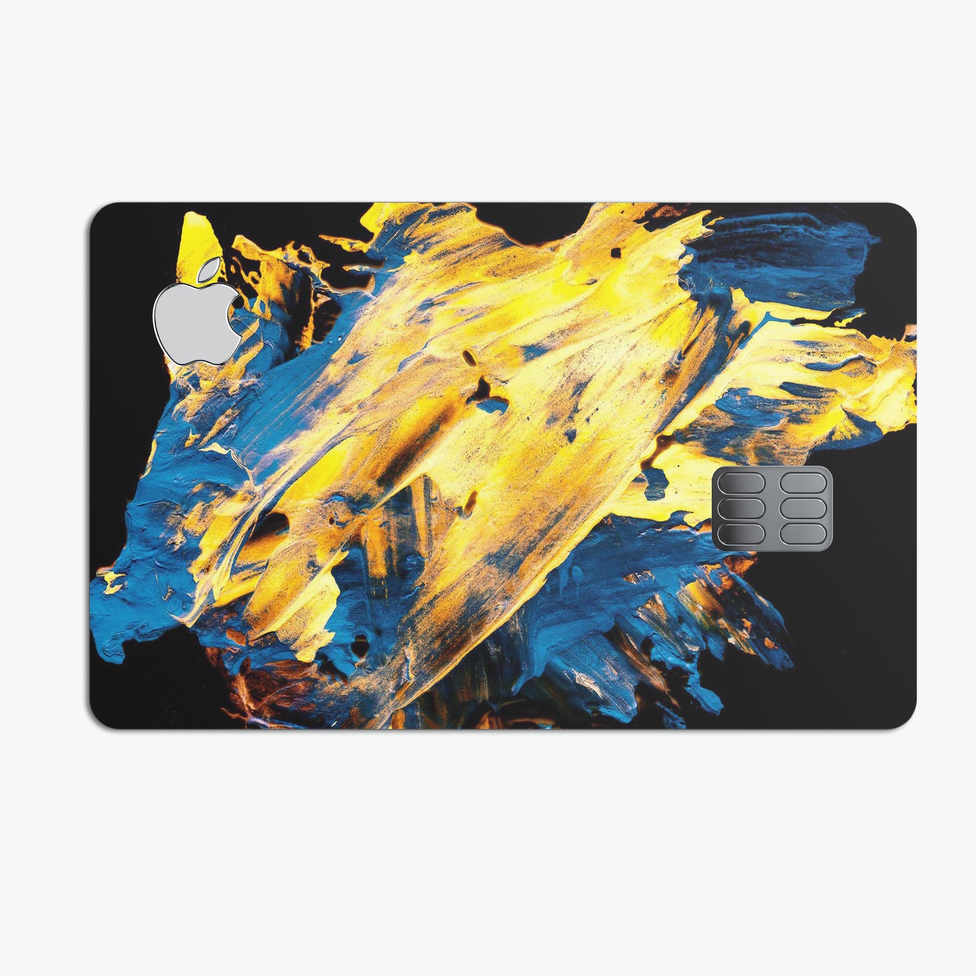 Liquid Abstract Paint V43 skin kit for Apple Card, showcasing premium vinyl design with bubble-free installation.