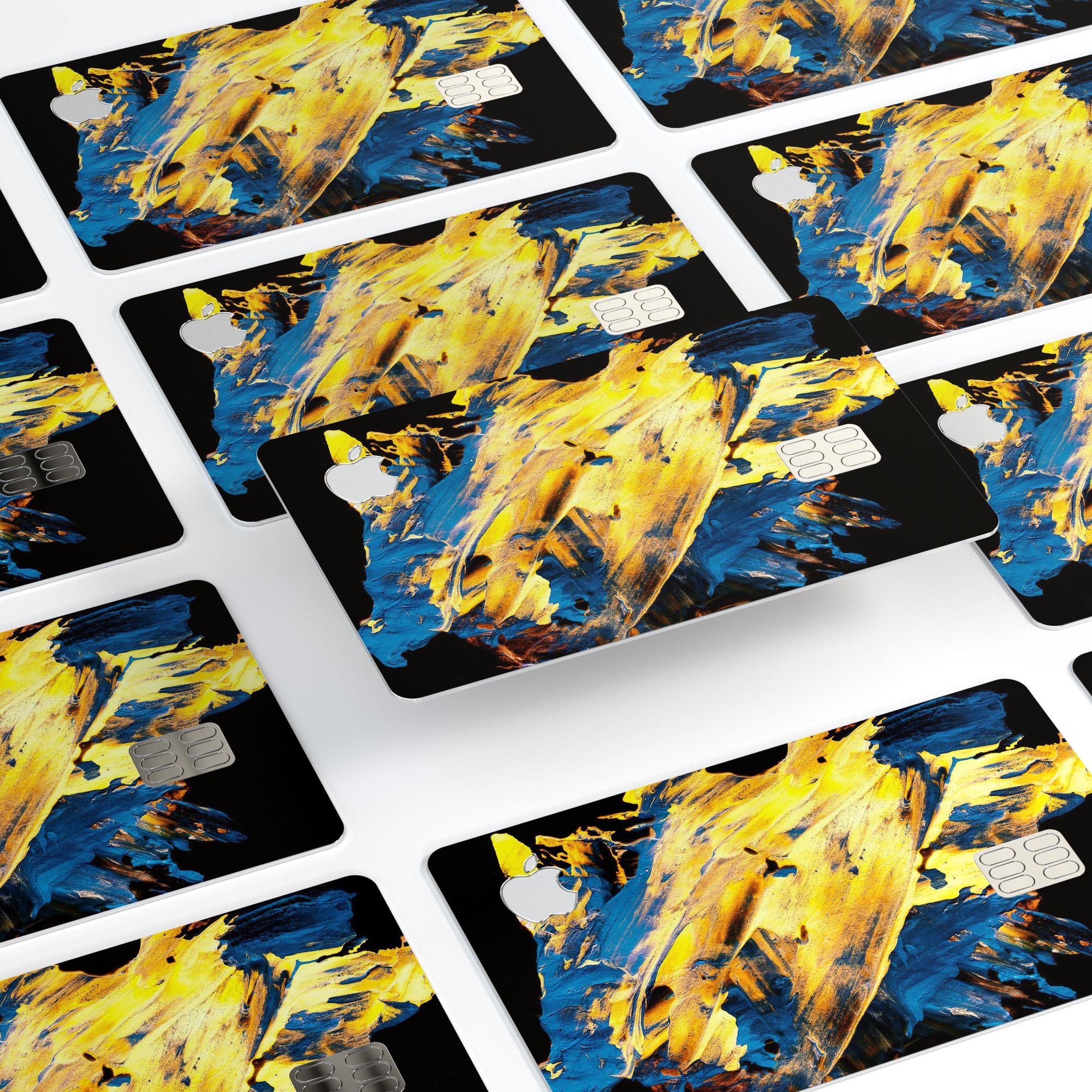 Liquid Abstract Paint V43 skin kit for Apple Card, showcasing premium vinyl design with bubble-free installation.