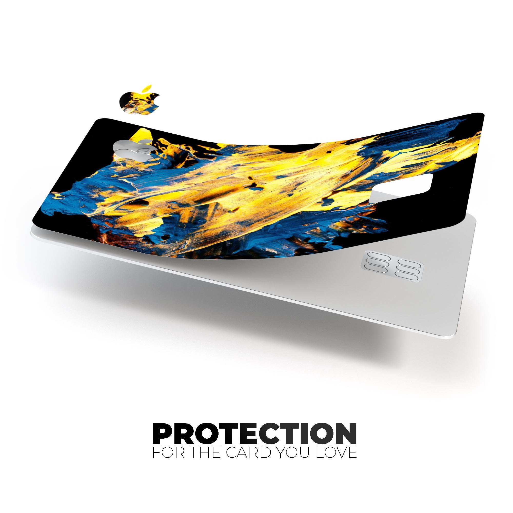 Liquid Abstract Paint V43 skin kit for Apple Card, showcasing premium vinyl design with bubble-free installation.