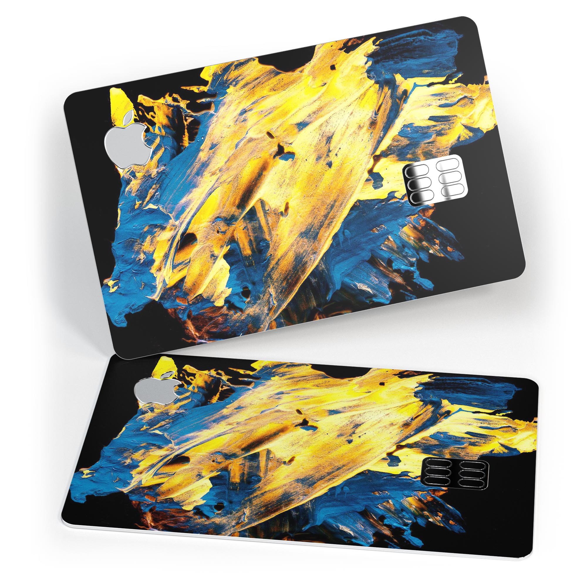 Liquid Abstract Paint V43 skin kit for Apple Card, showcasing premium vinyl design with bubble-free installation.