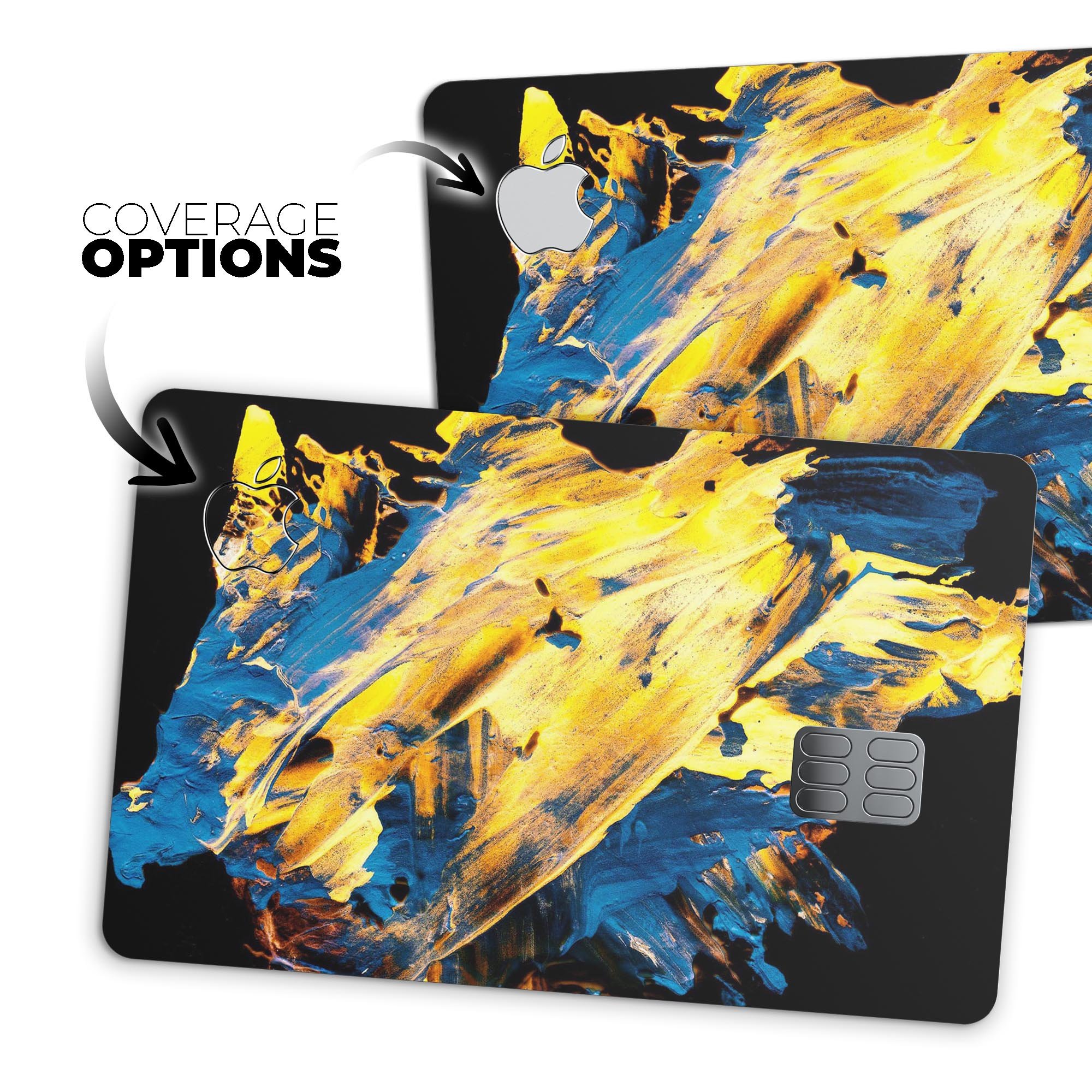 Liquid Abstract Paint V43 skin kit for Apple Card, showcasing premium vinyl design with bubble-free installation.