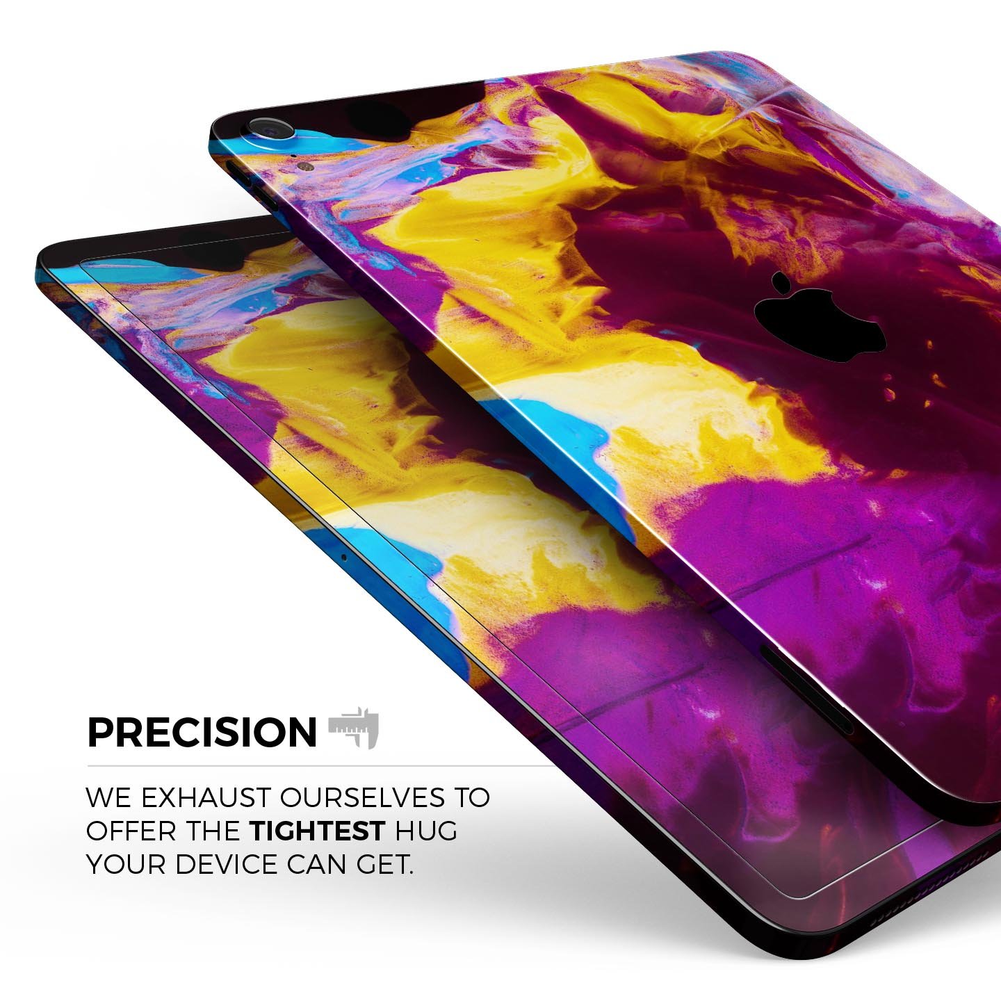 Liquid Abstract Paint V45 skin decal for Apple iPad, showcasing vibrant abstract design and premium 3M material.