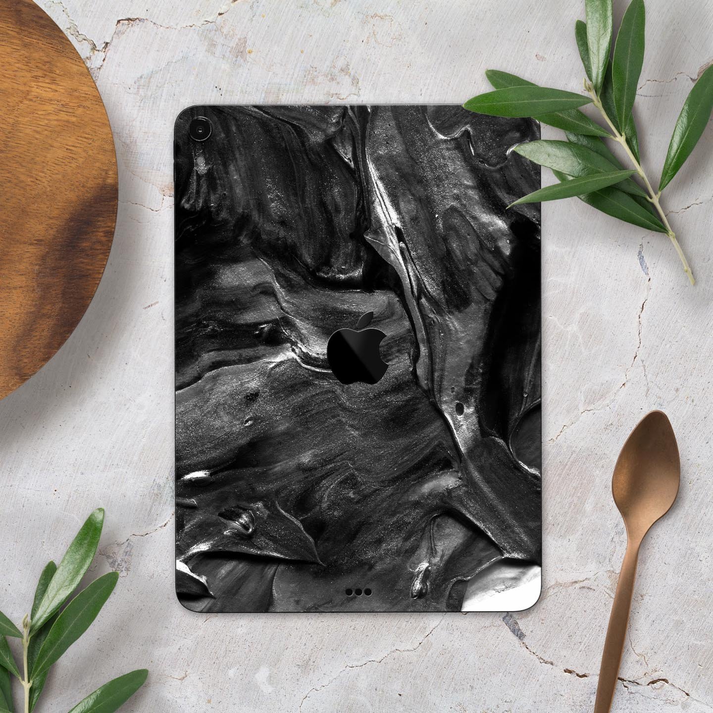 Liquid Abstract Paint V55 full body skin decal for Apple iPad, showcasing vibrant abstract design and premium 3M material.