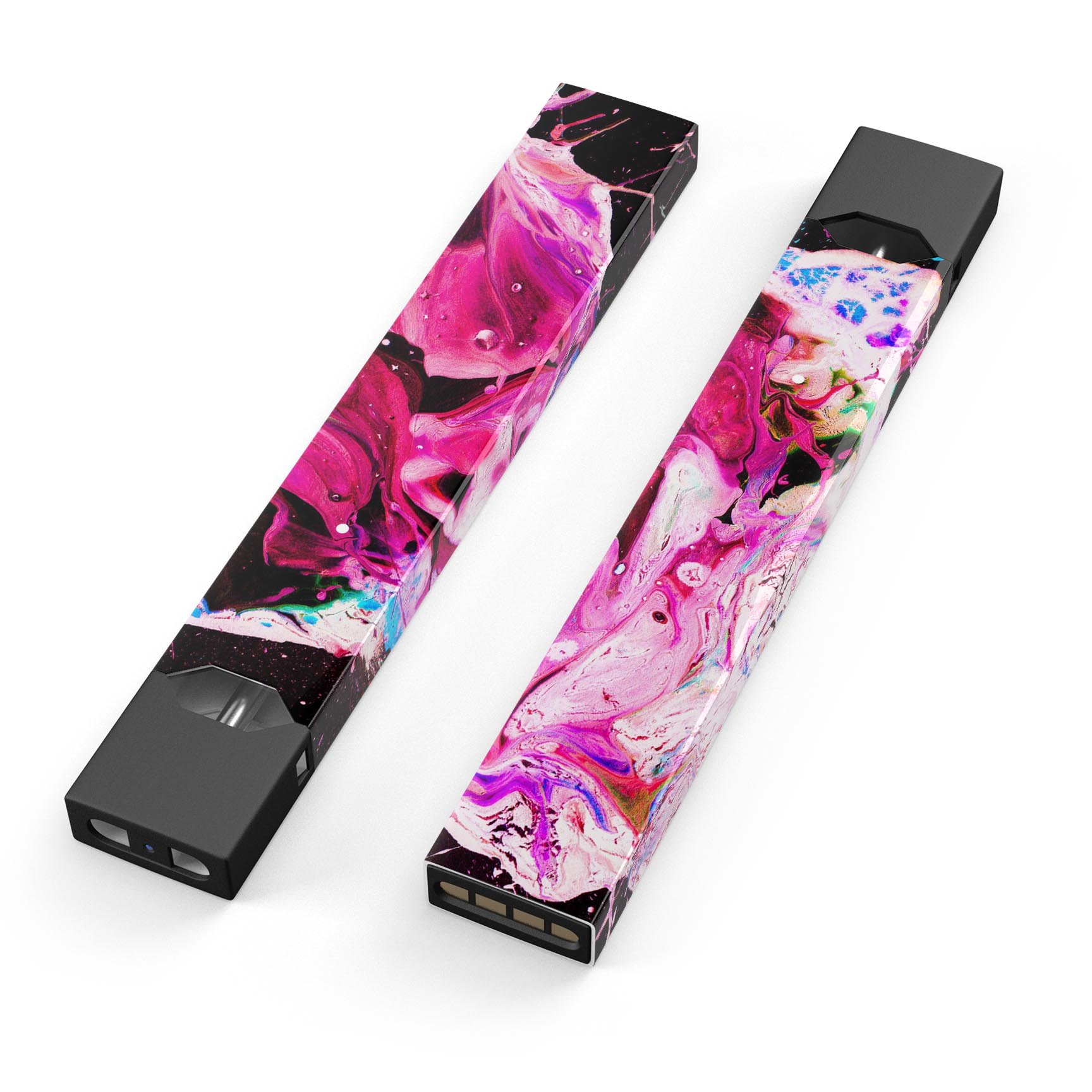 Liquid Abstract Paint V5 skin-wrap sticker designed for JUUL vaping device, showcasing vibrant colors and a sleek design.