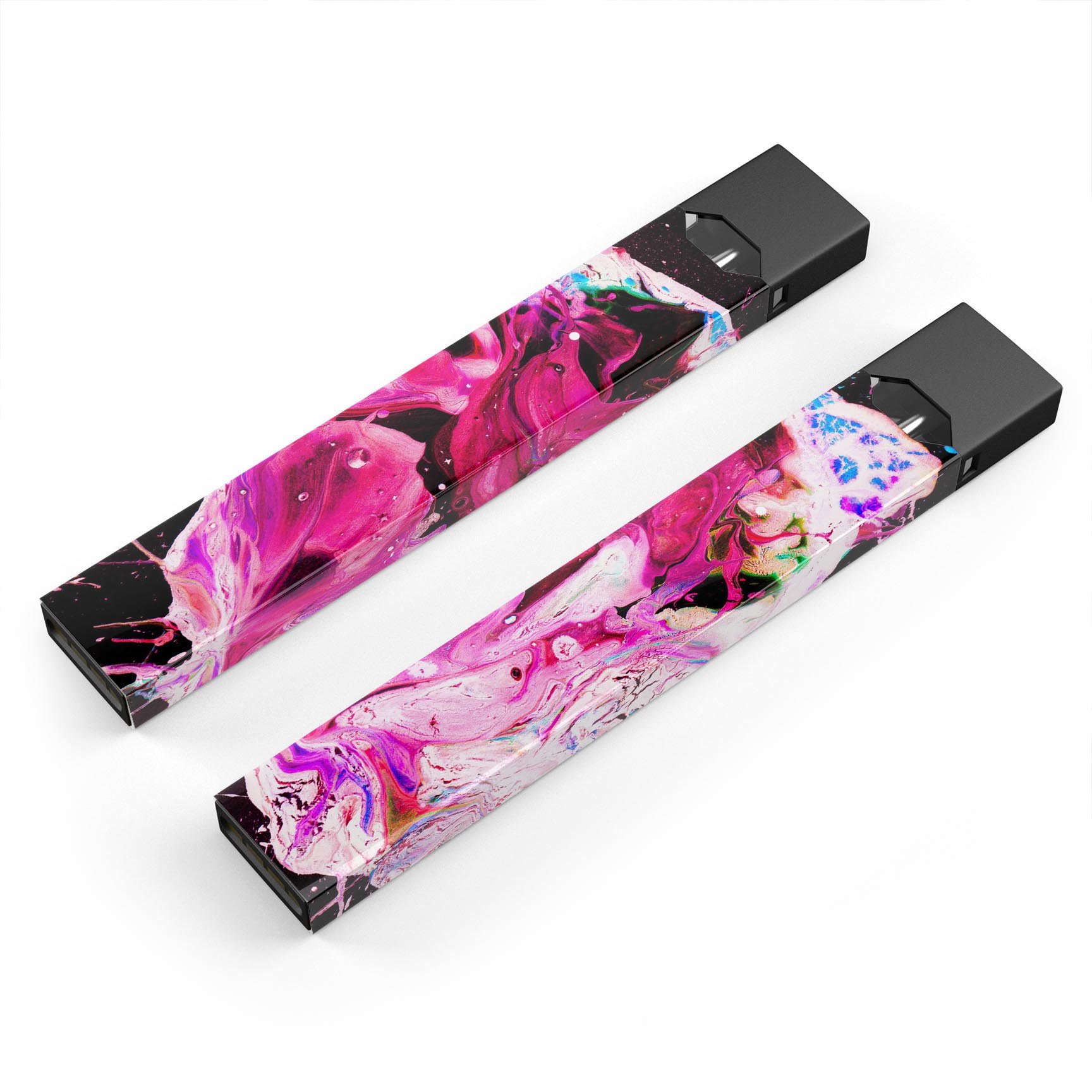 Liquid Abstract Paint V5 skin-wrap sticker designed for JUUL vaping device, showcasing vibrant colors and a sleek design.