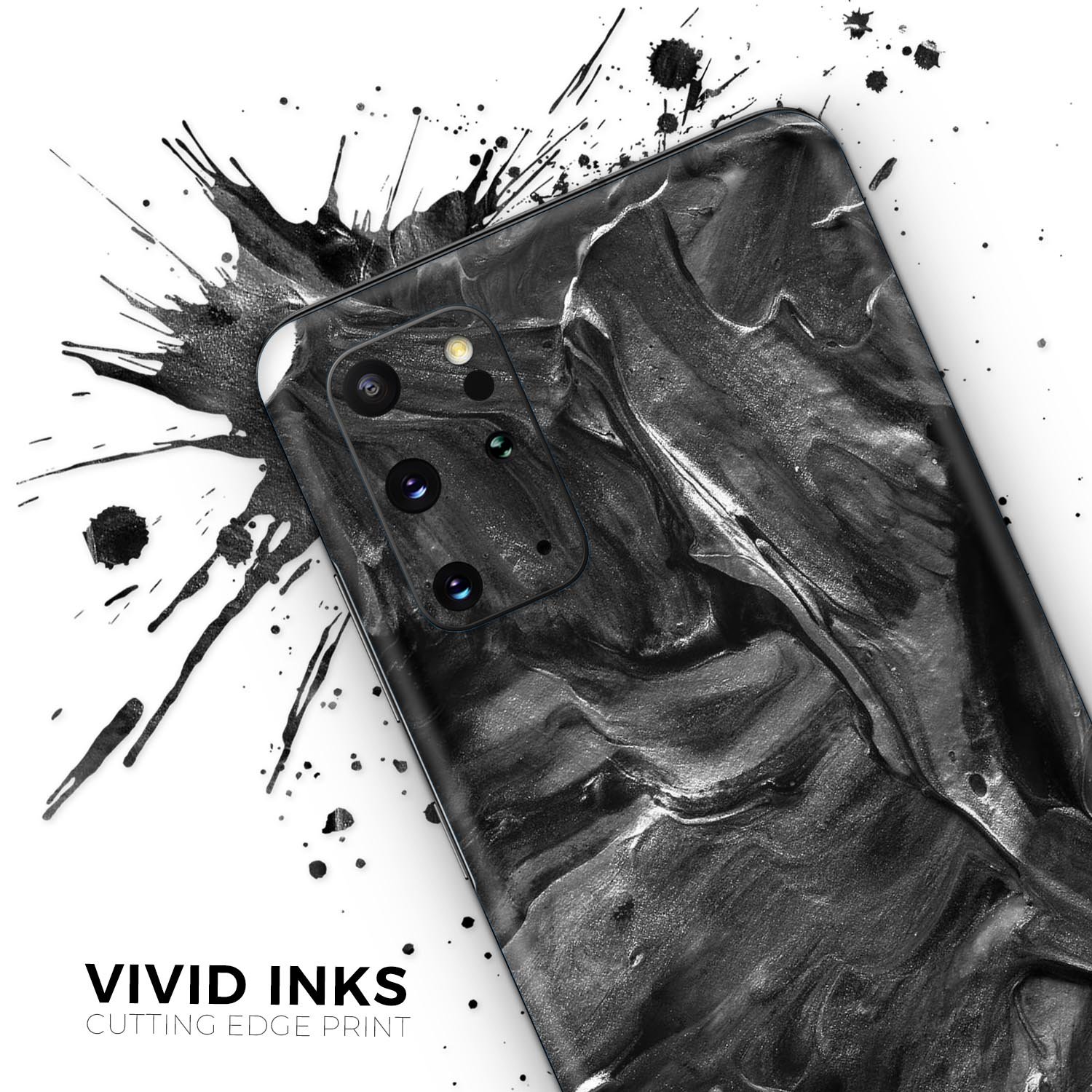 Liquid Abstract Paint V55 skin for Samsung Galaxy S-Series, showcasing vibrant colors and a sleek design, perfect for personalizing your device.
