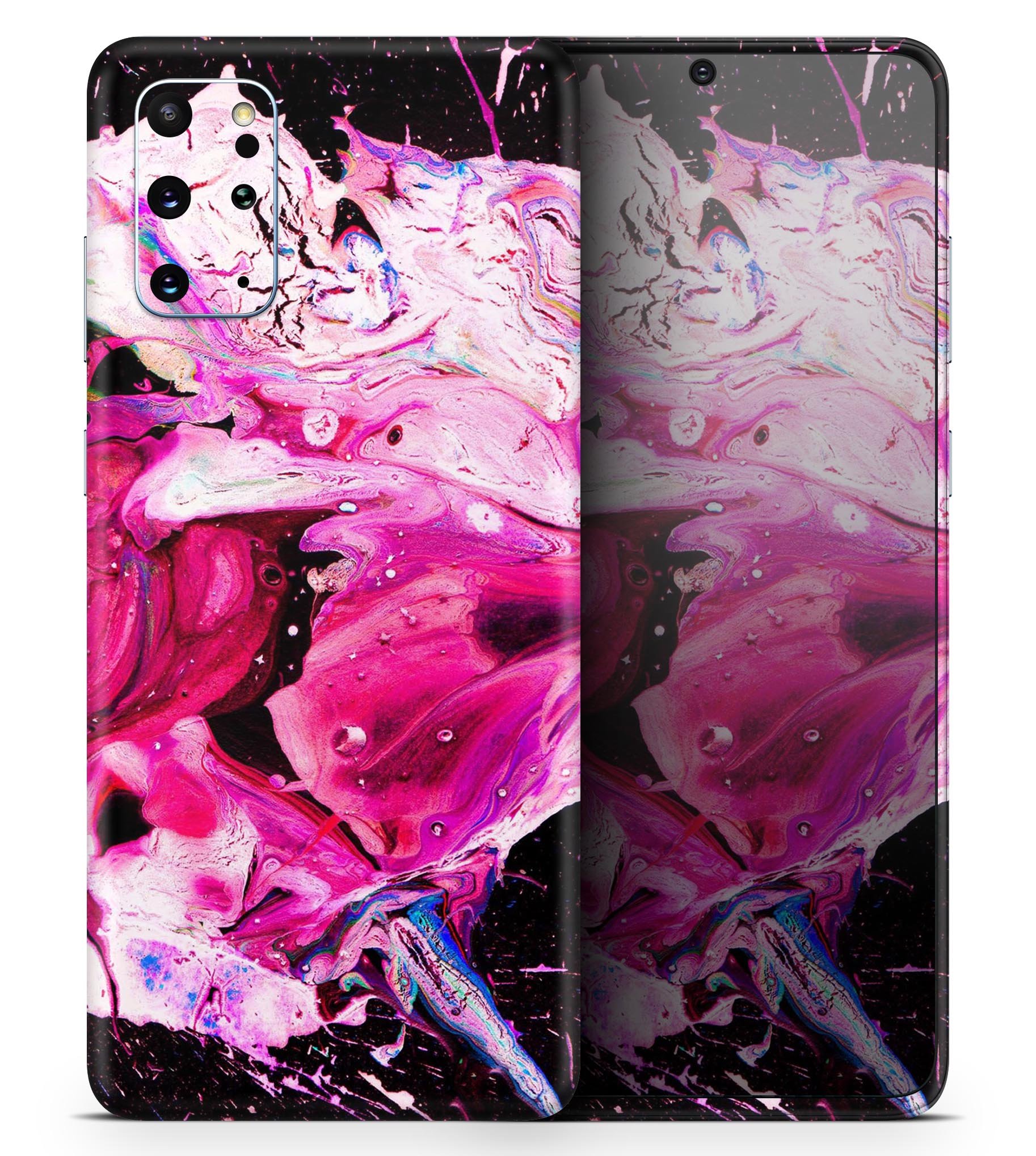 Liquid Abstract Paint V5 skin for Samsung Galaxy S-Series, showcasing vibrant colors and a sleek design.