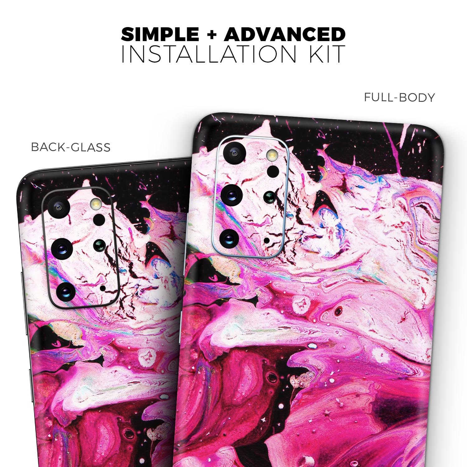 Liquid Abstract Paint V5 skin for Samsung Galaxy S-Series, showcasing vibrant colors and a sleek design.