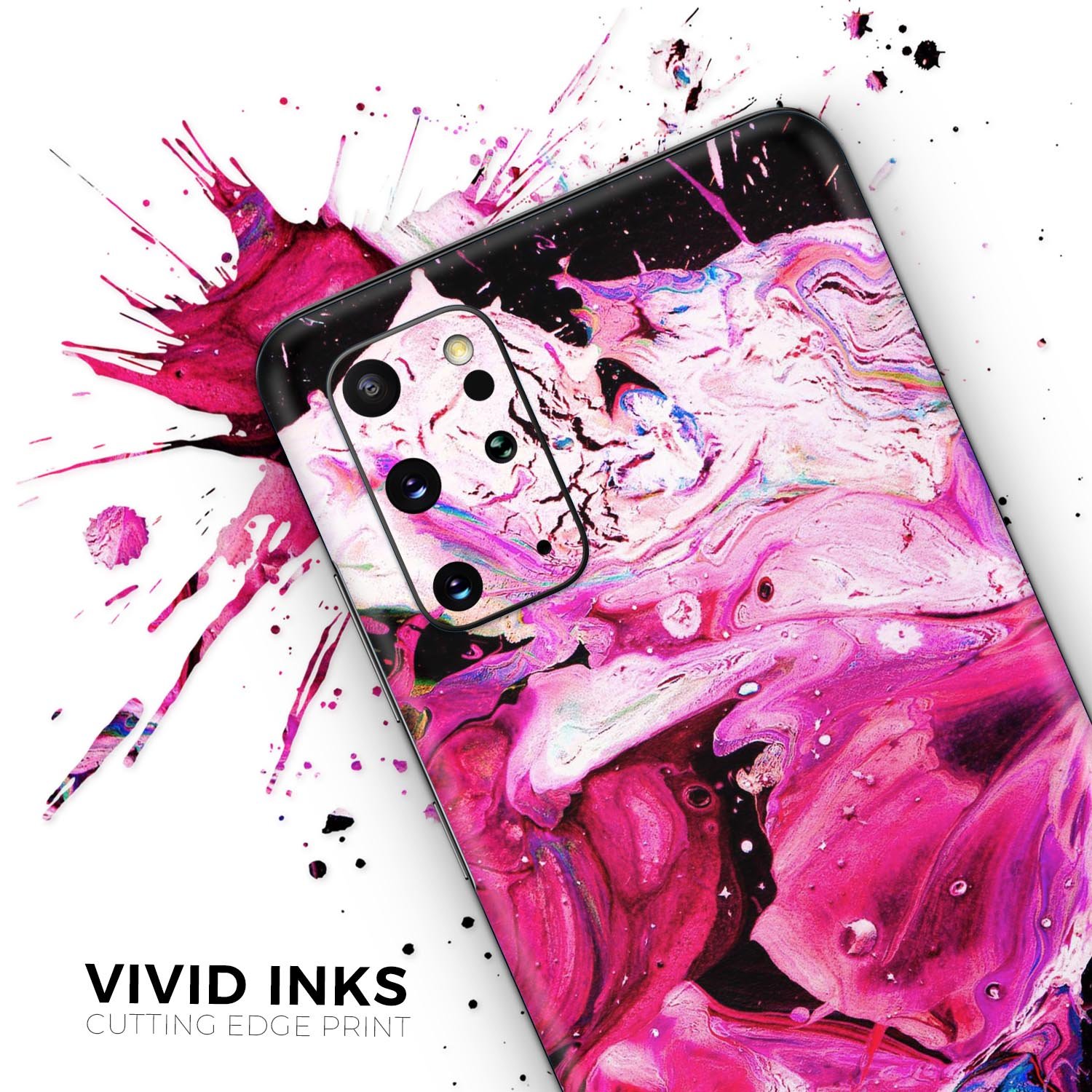 Liquid Abstract Paint V5 skin for Samsung Galaxy S-Series, showcasing vibrant colors and a sleek design.