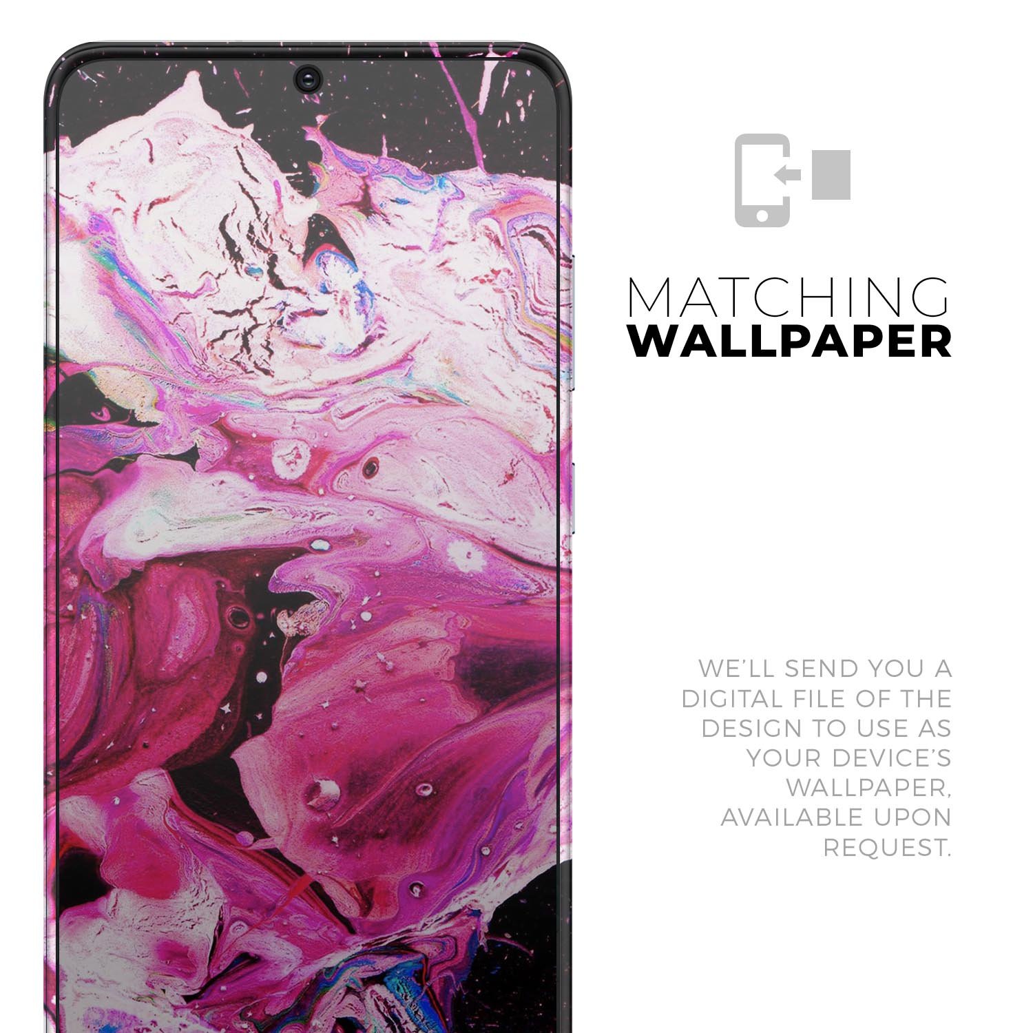 Liquid Abstract Paint V5 skin for Samsung Galaxy S-Series, showcasing vibrant colors and a sleek design.