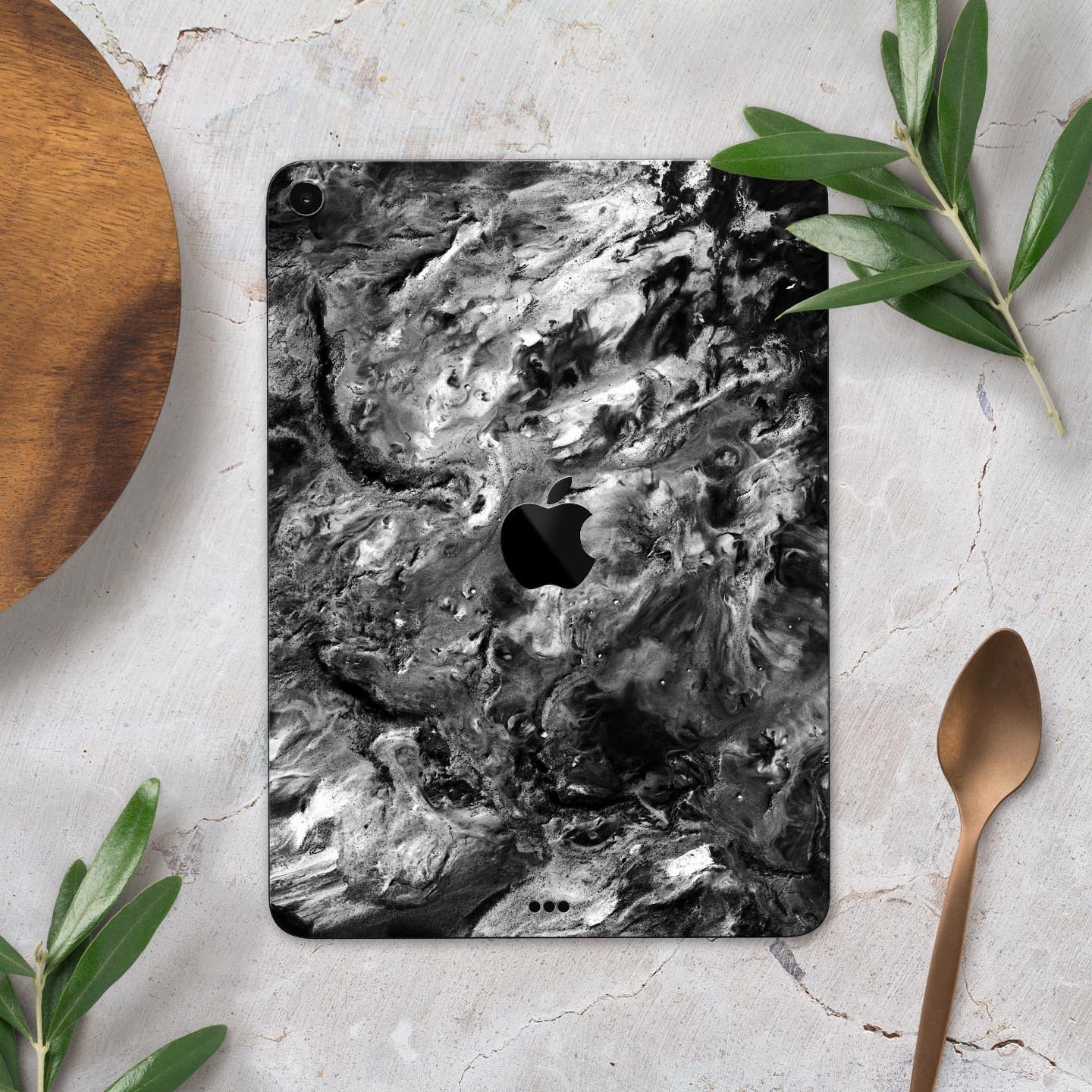 Liquid Abstract Paint V52 skin decal for Apple iPad, showcasing vibrant colors and premium 3M material.