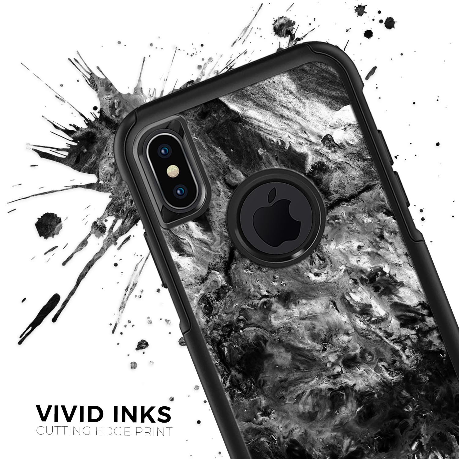 Liquid Abstract Paint V52 Skin Kit for iPhone OtterBox Cases featuring vibrant abstract design and premium materials.