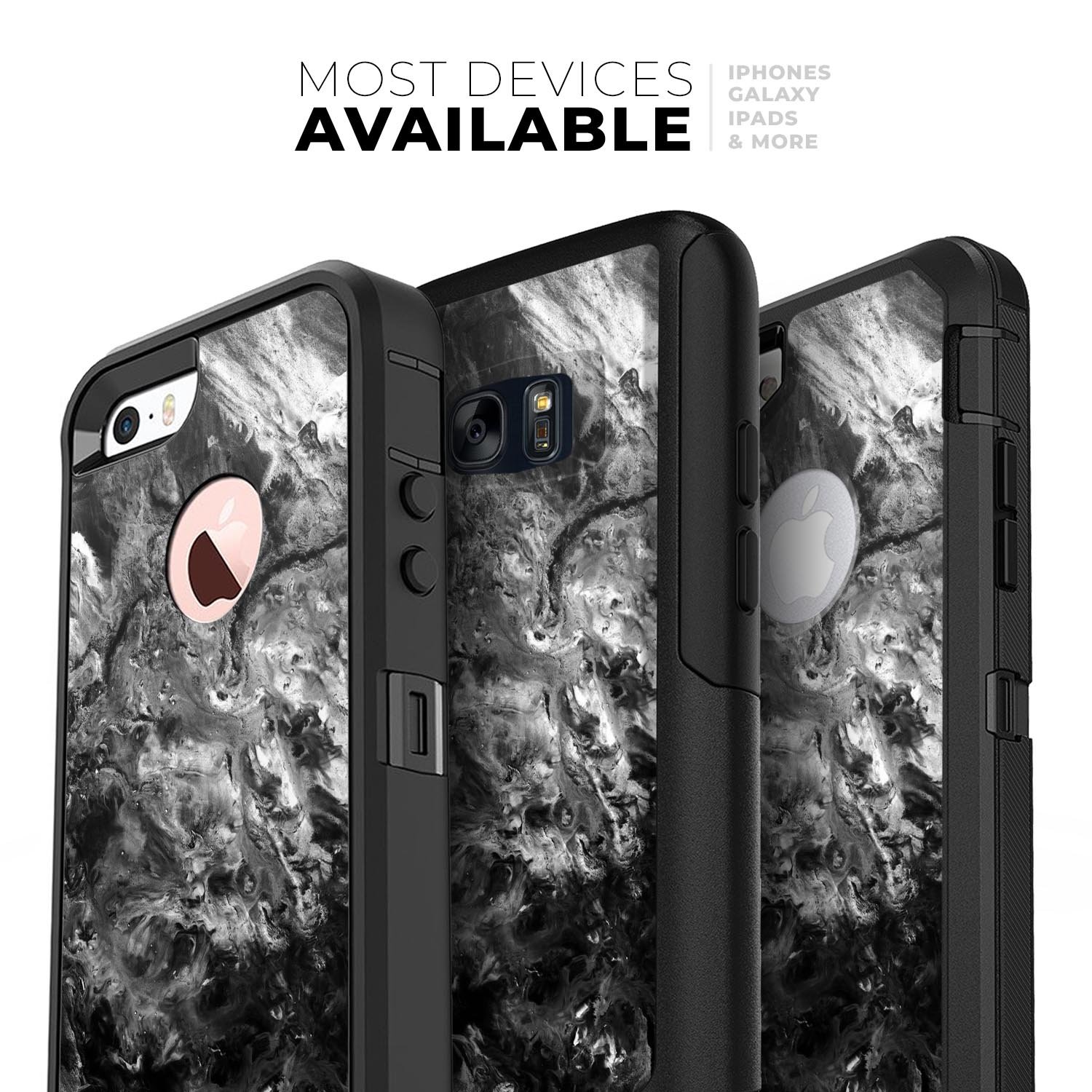 Liquid Abstract Paint V52 Skin Kit for iPhone OtterBox Cases featuring vibrant abstract design and premium materials.