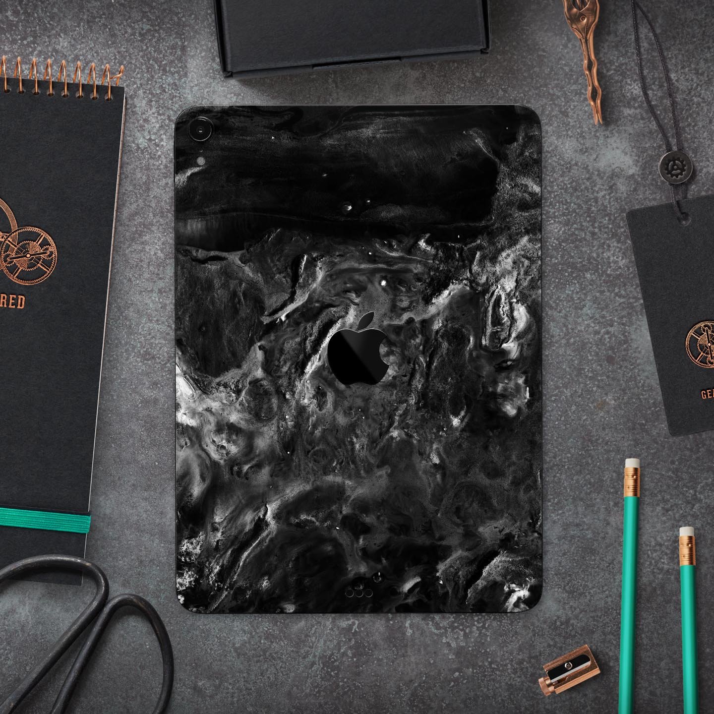 Liquid Abstract Paint V54 skin decal for Apple iPad, showcasing vibrant abstract design and premium 3M material.