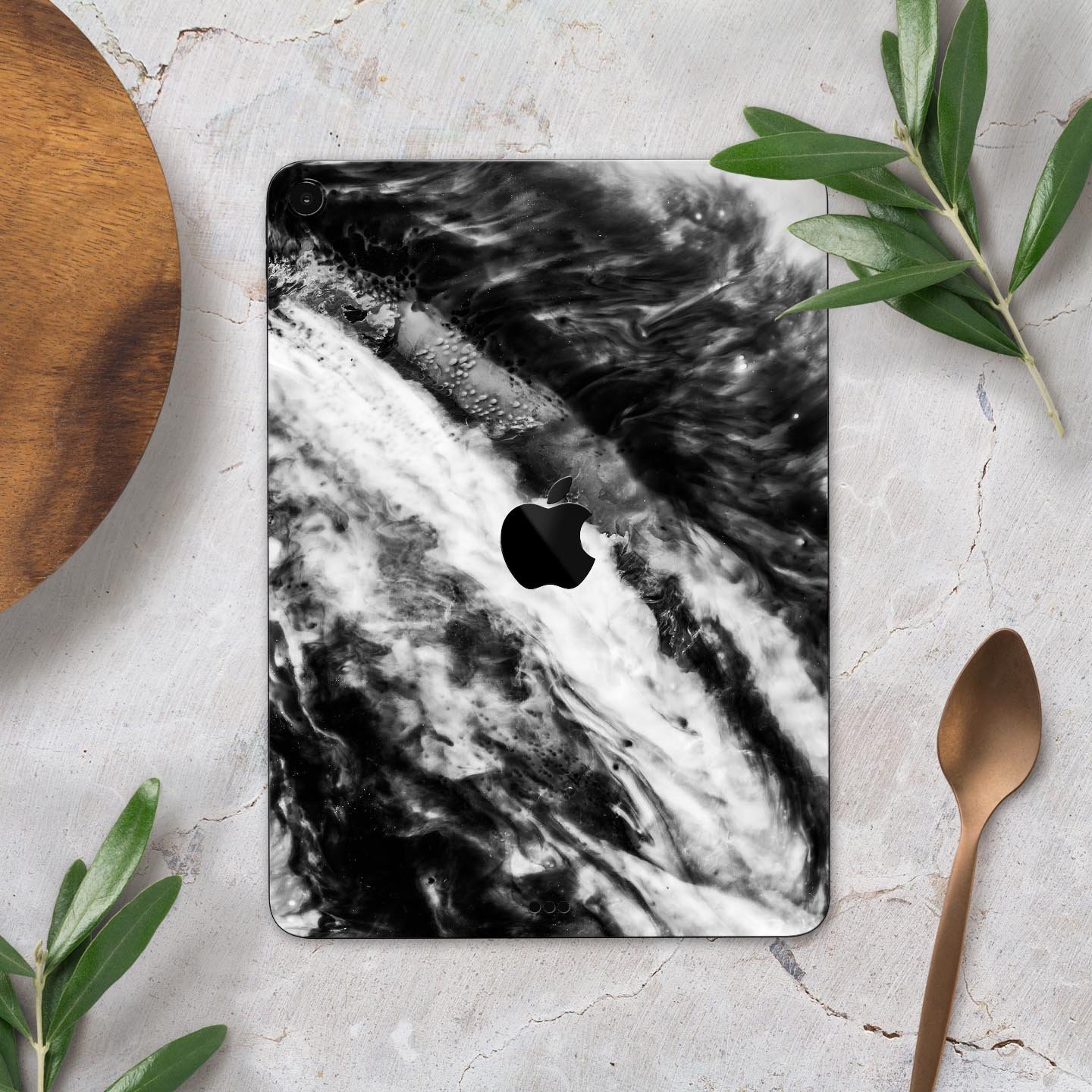 Liquid Abstract Paint V58 skin decal for Apple iPad, showcasing vibrant abstract design and premium 3M material.