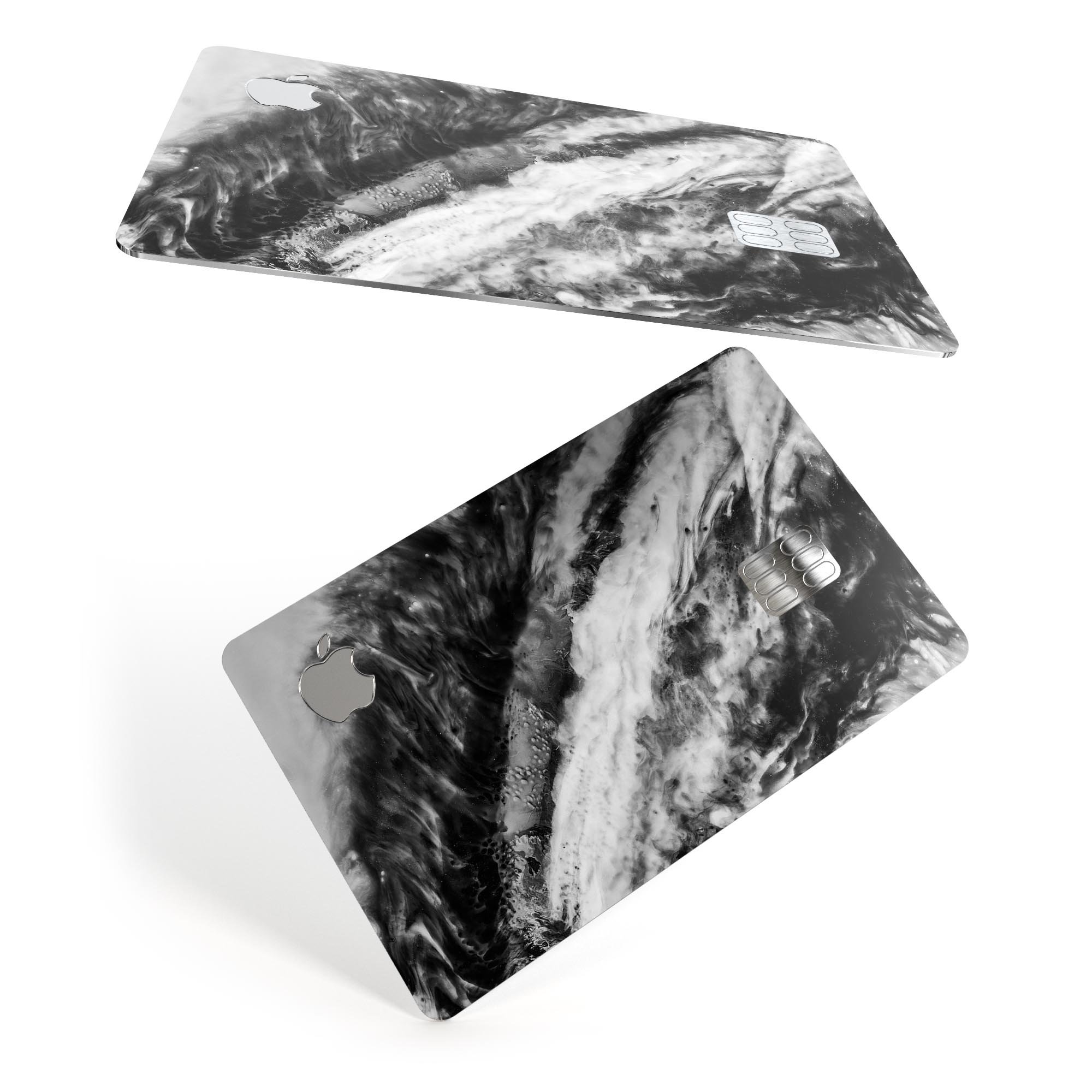 Liquid Abstract Paint V58 skin kit for Apple Card, showcasing premium vinyl design with glossy and matte finish options.