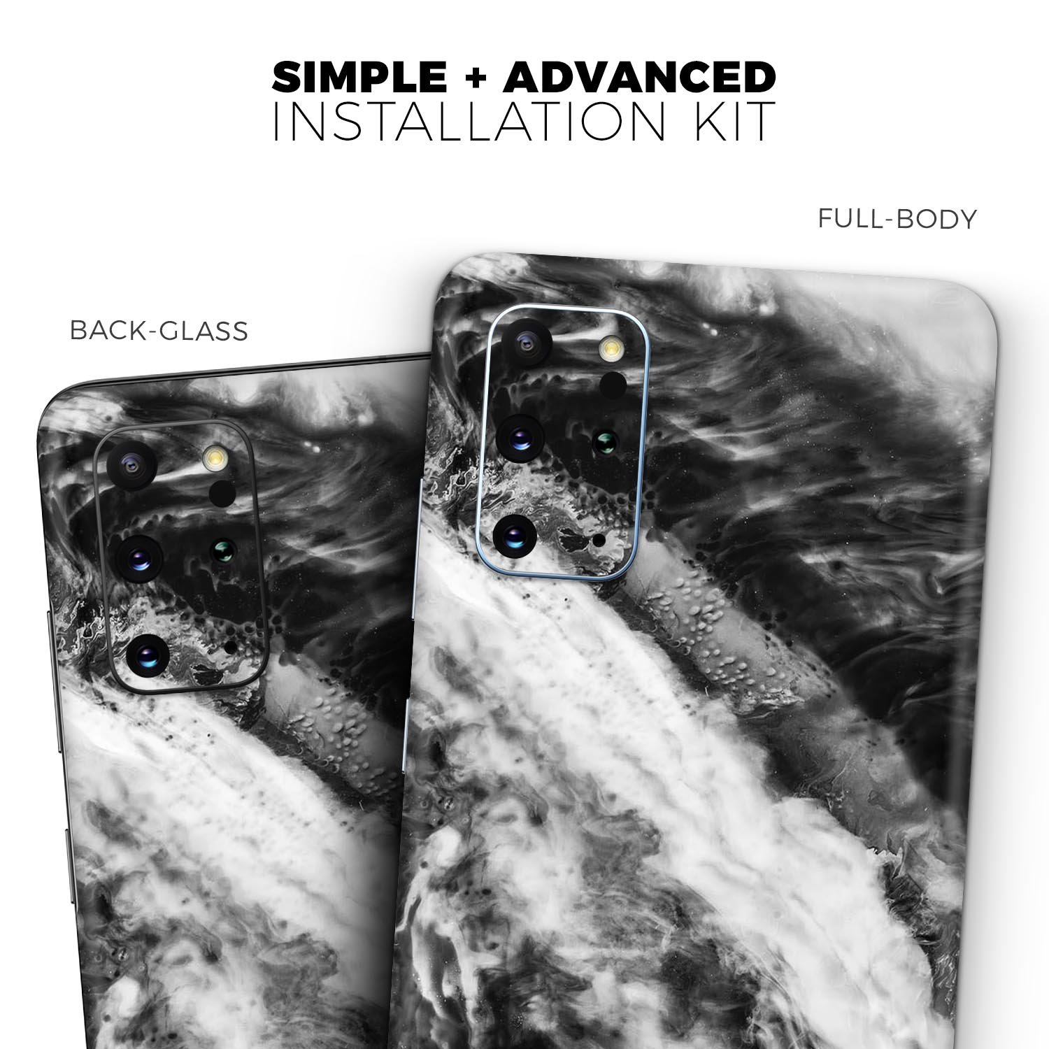 Liquid Abstract Paint V58 skin for Samsung Galaxy S-Series, showcasing vibrant abstract design and premium vinyl material.