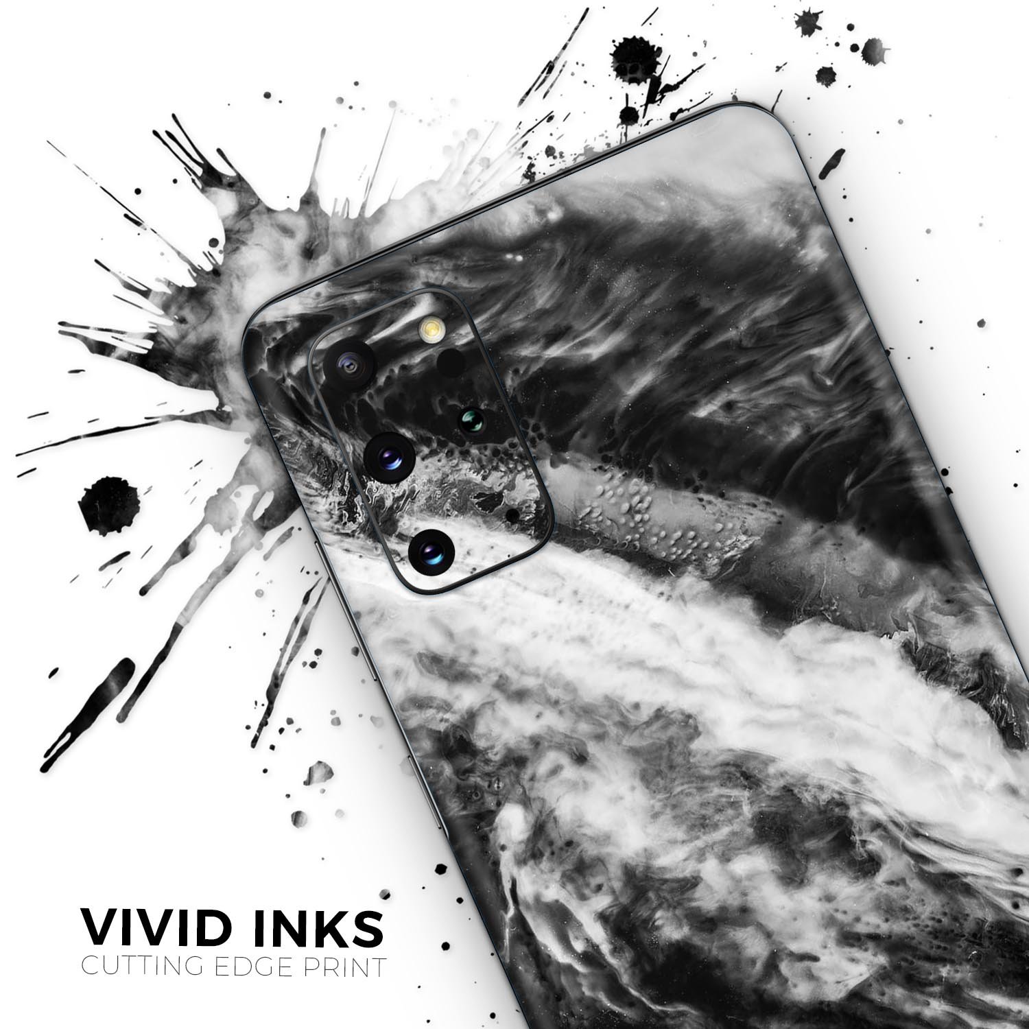 Liquid Abstract Paint V58 skin for Samsung Galaxy S-Series, showcasing vibrant abstract design and premium vinyl material.