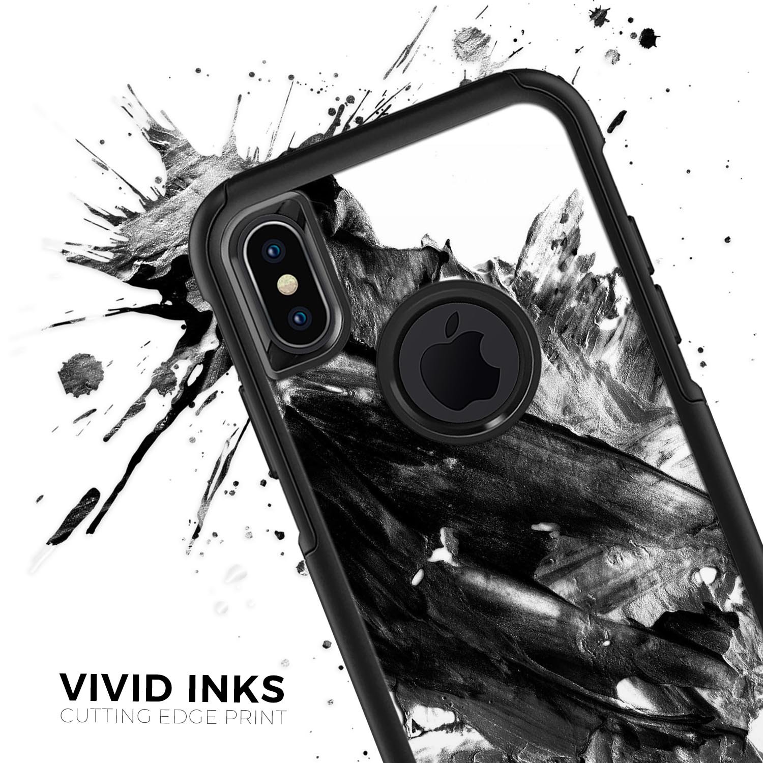 Liquid Abstract Paint V59 Skin Kit for iPhone OtterBox Cases featuring vibrant abstract design and premium 3M materials.