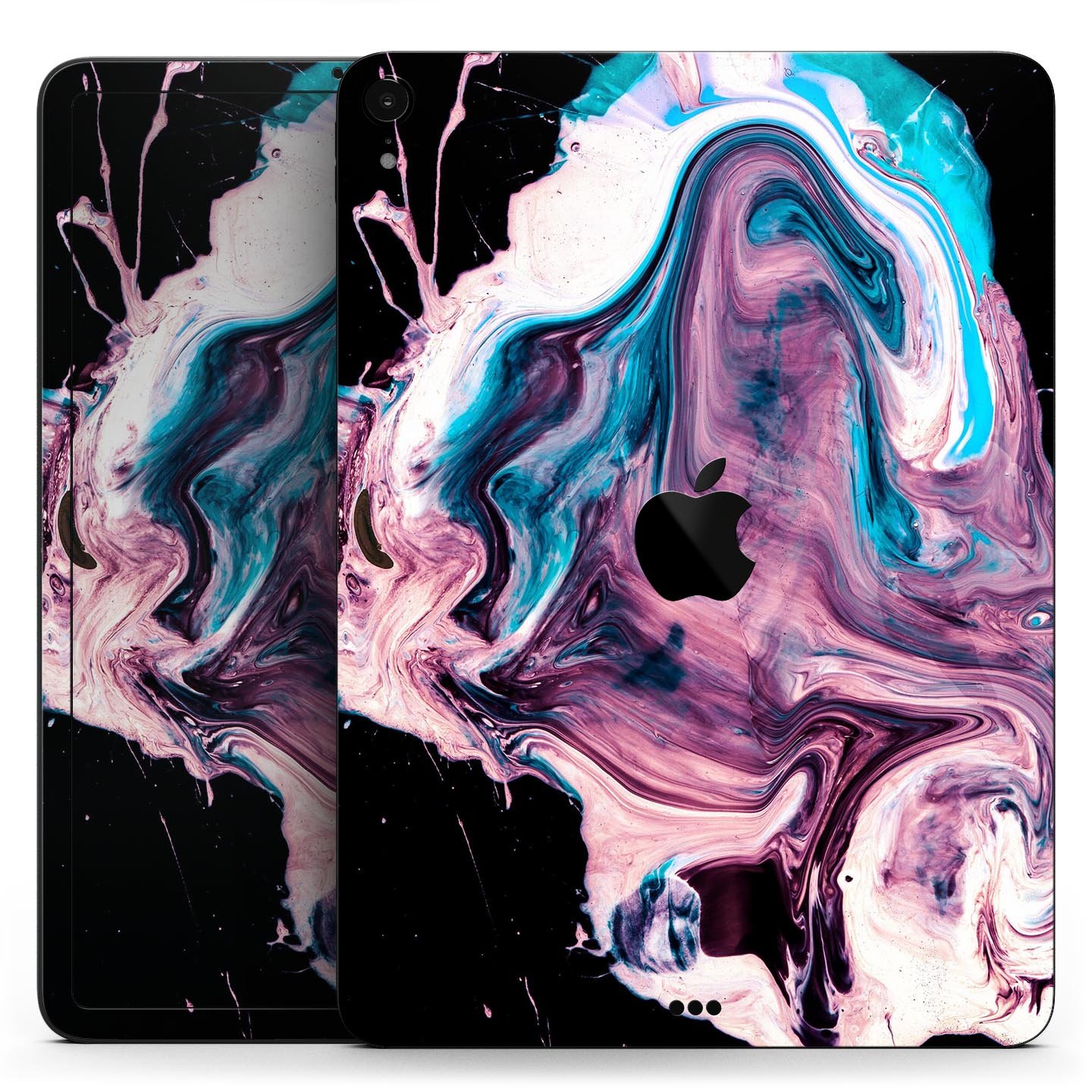 Liquid Abstract Paint V62 skin decal for Apple iPad, showcasing vibrant abstract design and premium 3M material.