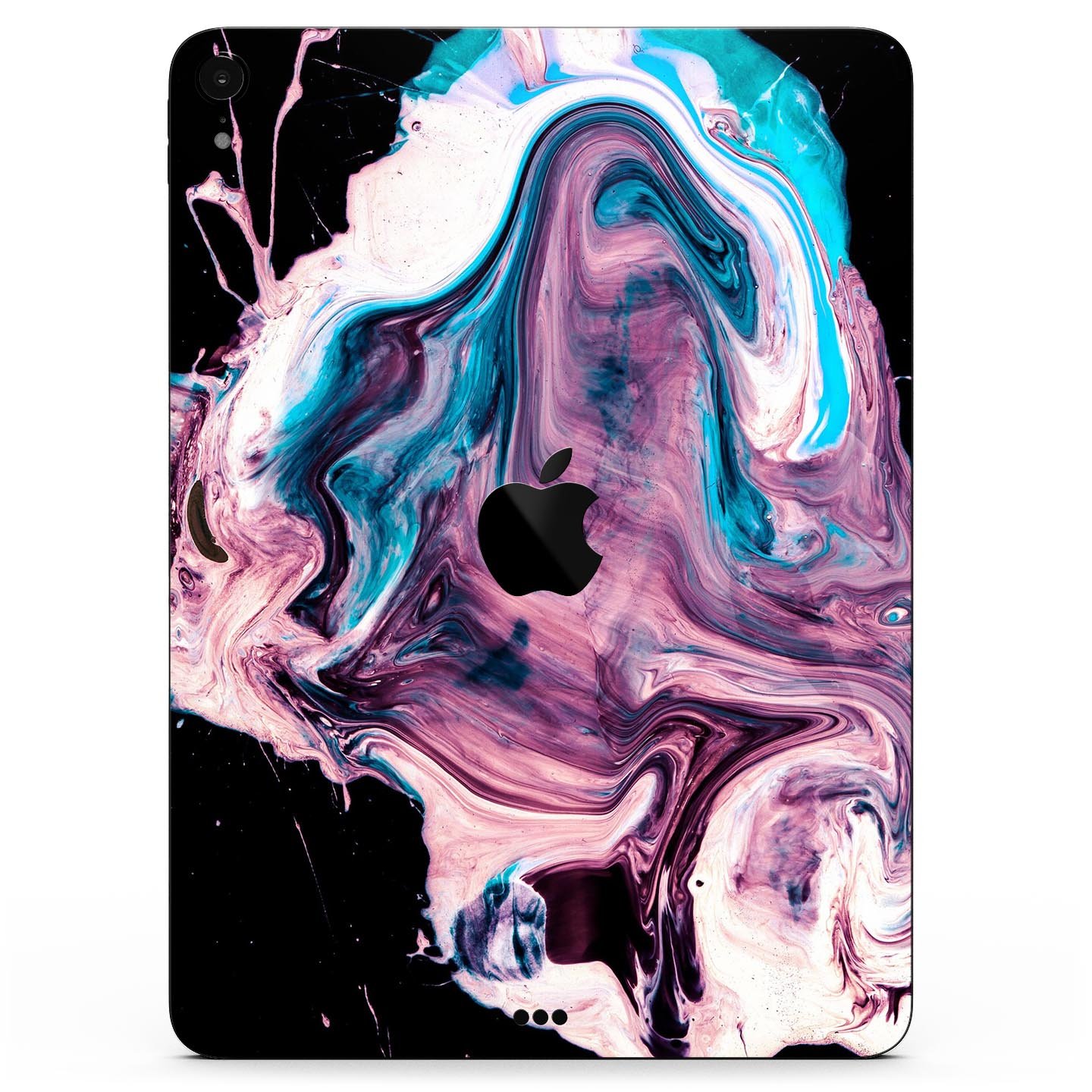 Liquid Abstract Paint V62 skin decal for Apple iPad, showcasing vibrant abstract design and premium 3M material.