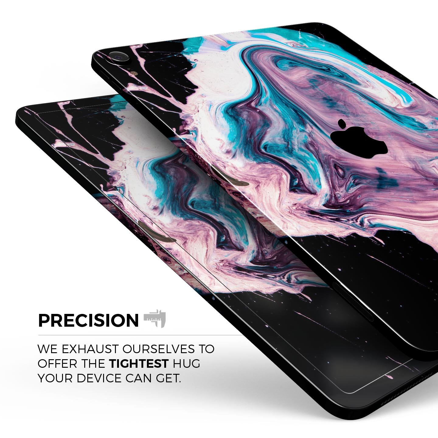 Liquid Abstract Paint V62 skin decal for Apple iPad, showcasing vibrant abstract design and premium 3M material.