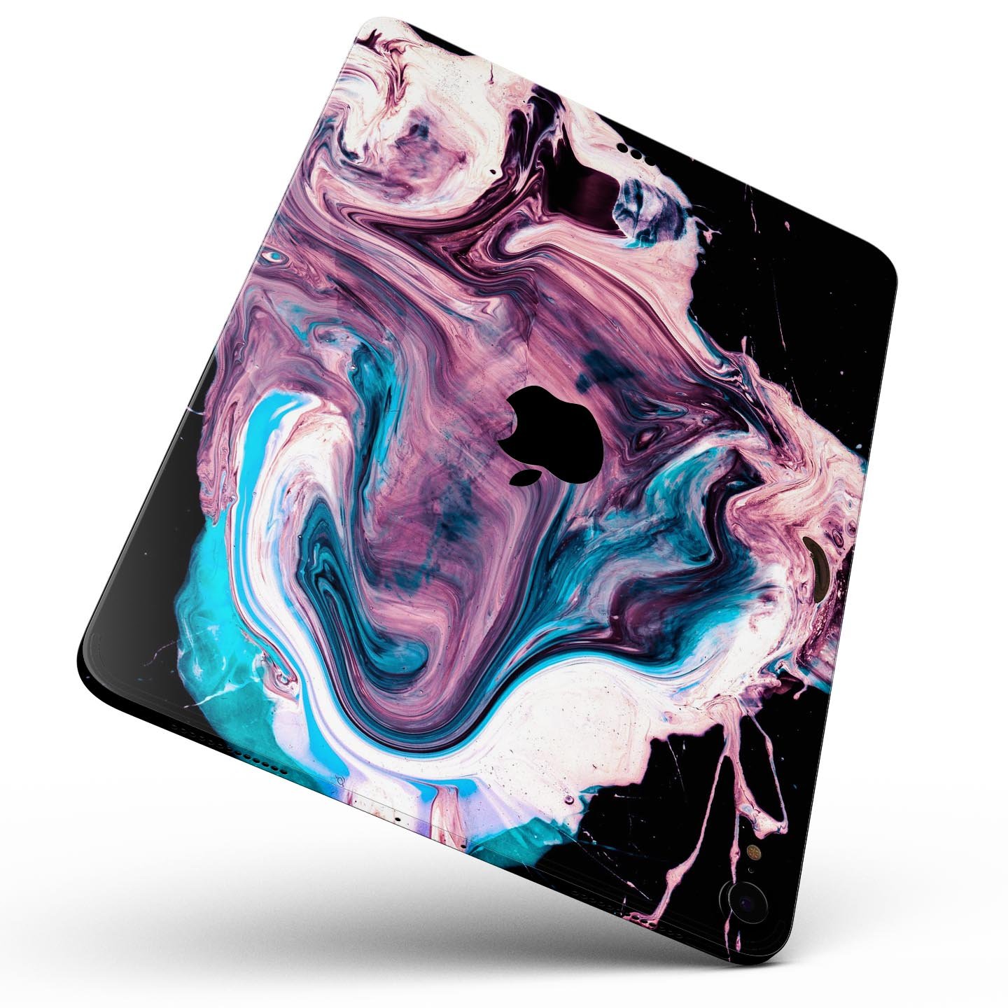 Liquid Abstract Paint V62 skin decal for Apple iPad, showcasing vibrant abstract design and premium 3M material.