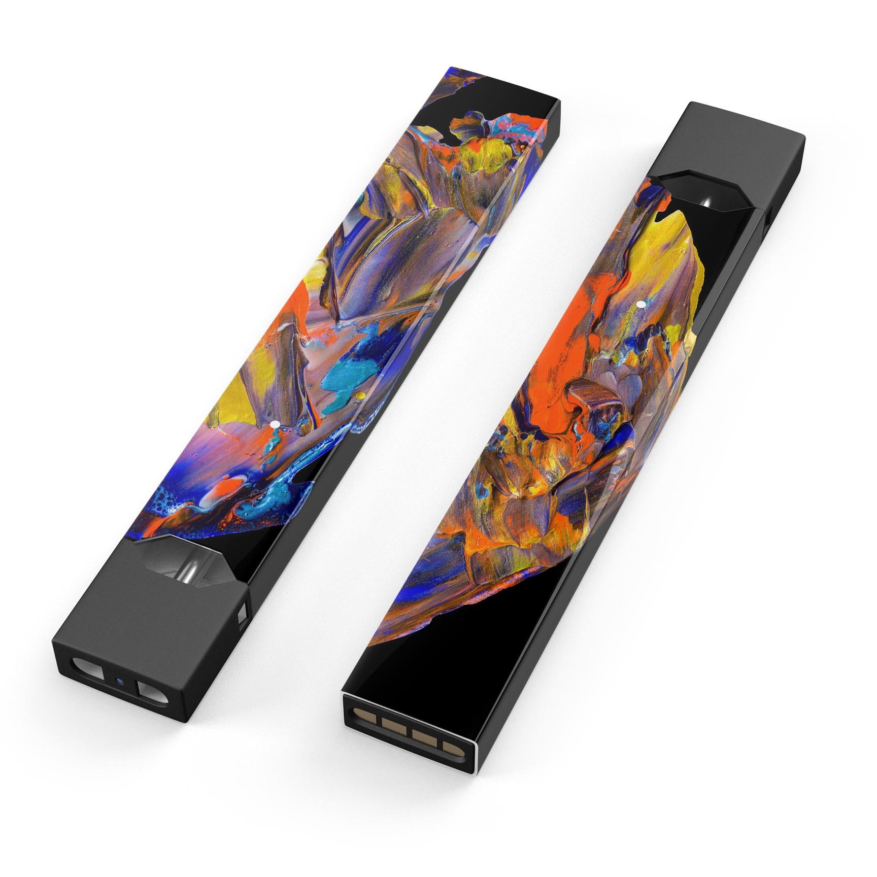 Liquid Abstract Paint V63 skin-wrap sticker designed for JUUL vaping device, showcasing vibrant abstract design and premium quality.