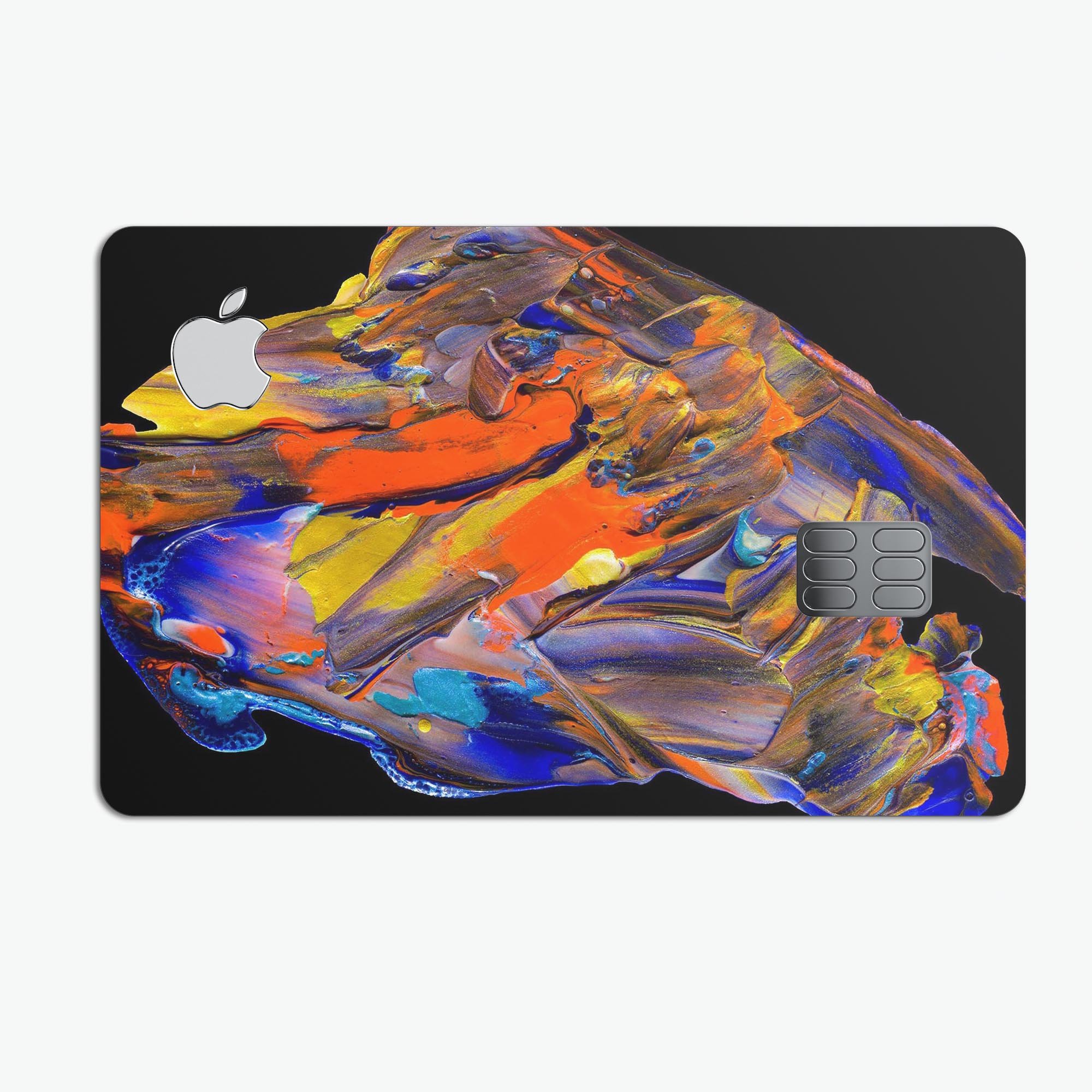 Liquid Abstract Paint V63 skin kit for Apple Card, showcasing premium vinyl design with ultra-gloss finish.