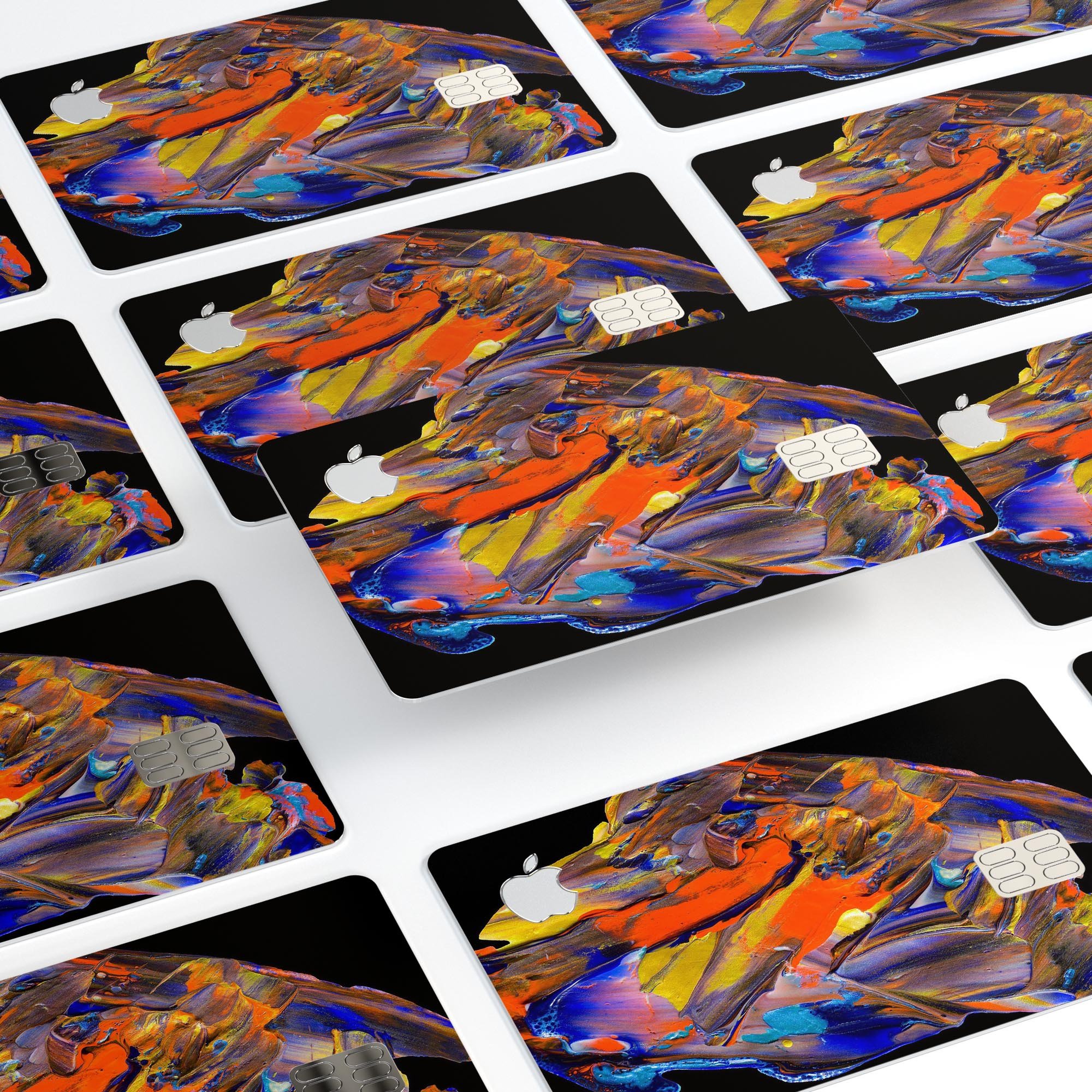 Liquid Abstract Paint V63 skin kit for Apple Card, showcasing premium vinyl design with ultra-gloss finish.