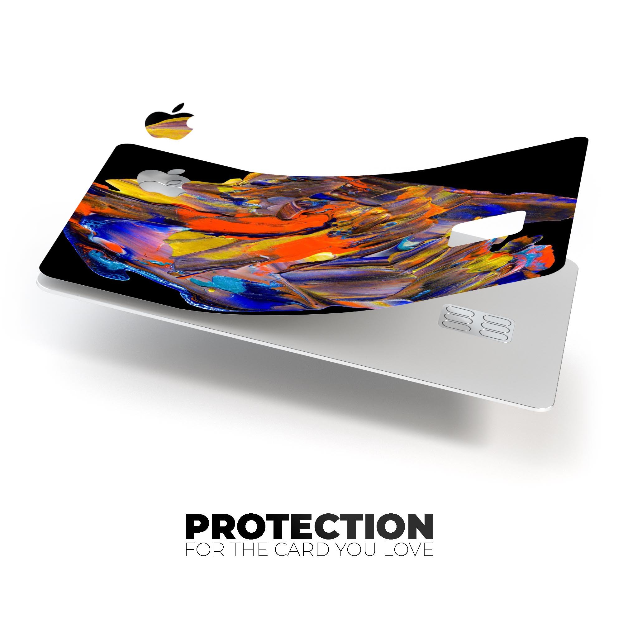 Liquid Abstract Paint V63 skin kit for Apple Card, showcasing premium vinyl design with ultra-gloss finish.
