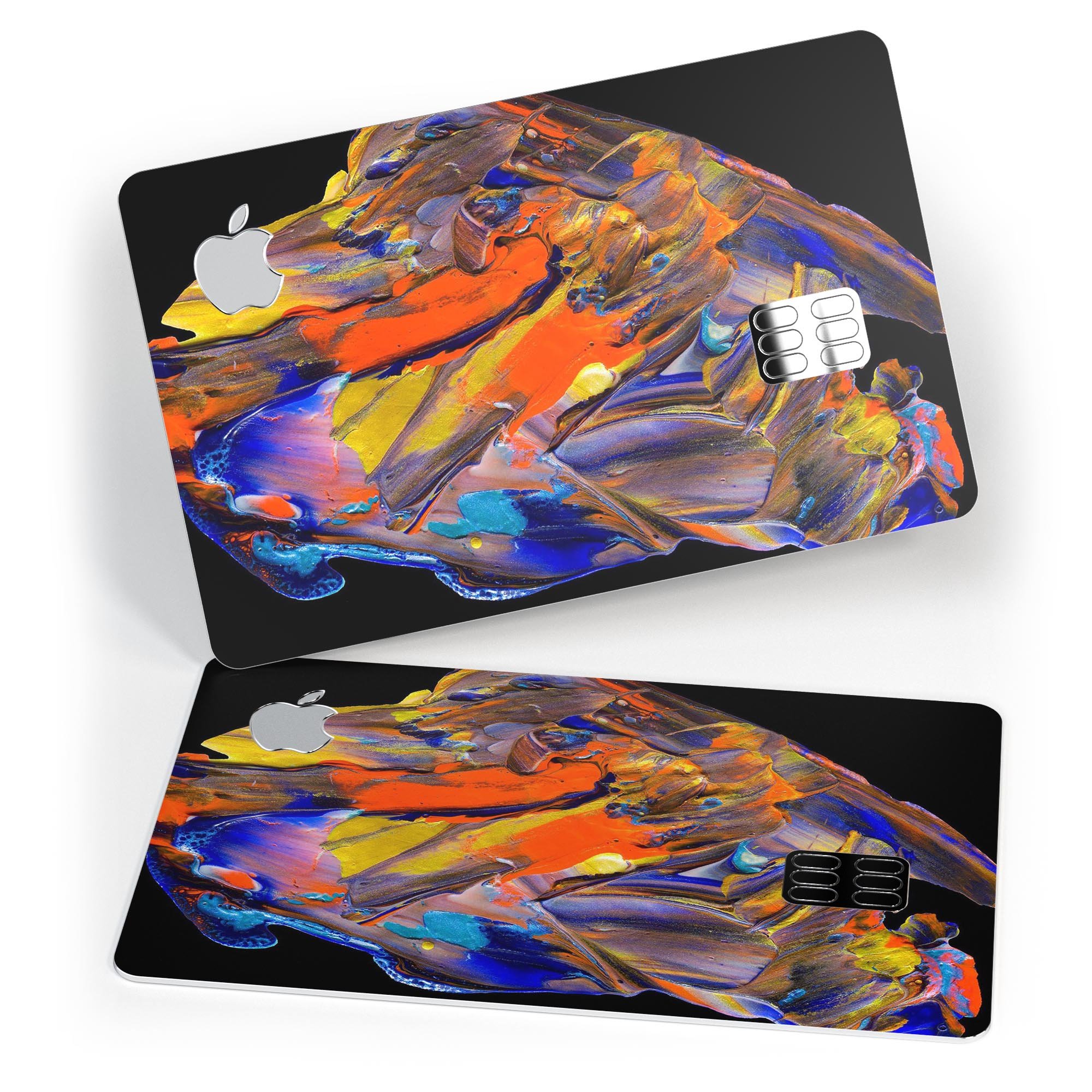 Liquid Abstract Paint V63 skin kit for Apple Card, showcasing premium vinyl design with ultra-gloss finish.