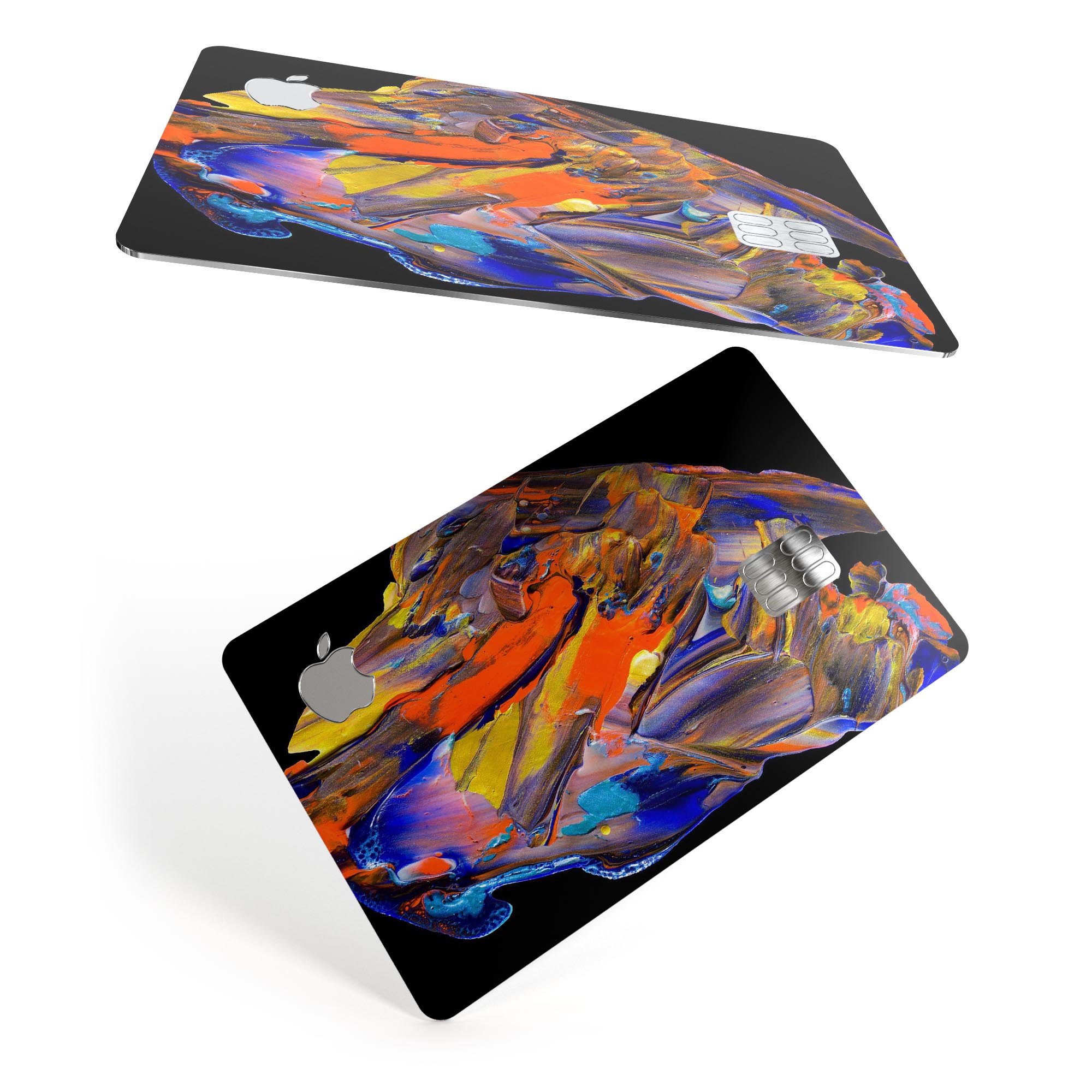 Liquid Abstract Paint V63 skin kit for Apple Card, showcasing premium vinyl design with ultra-gloss finish.